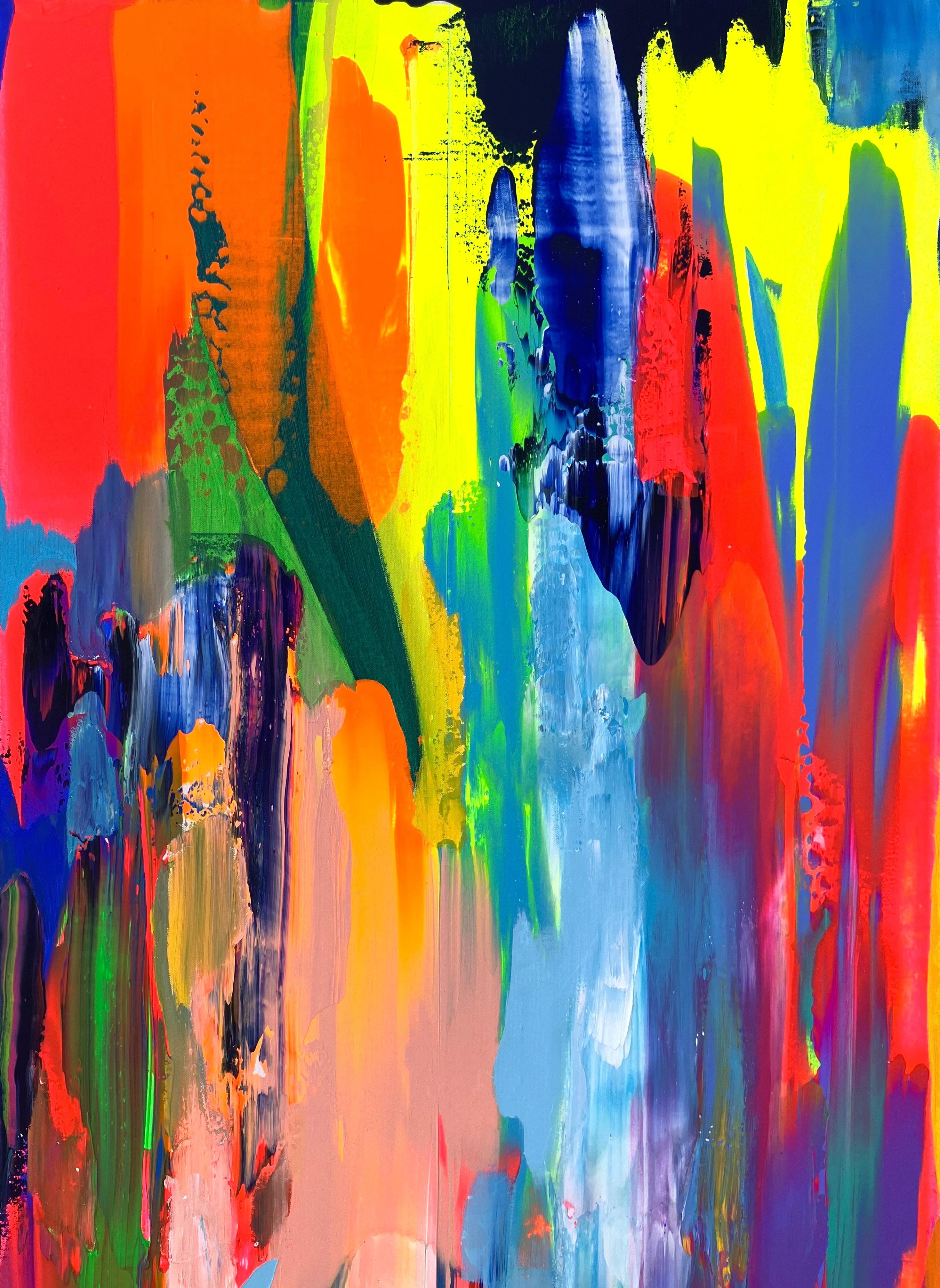 Ascent /// Jack Graves Contemporary Abstract Expressionism Vertical Larry Poons - Abstract Expressionist Painting by Jack Graves III