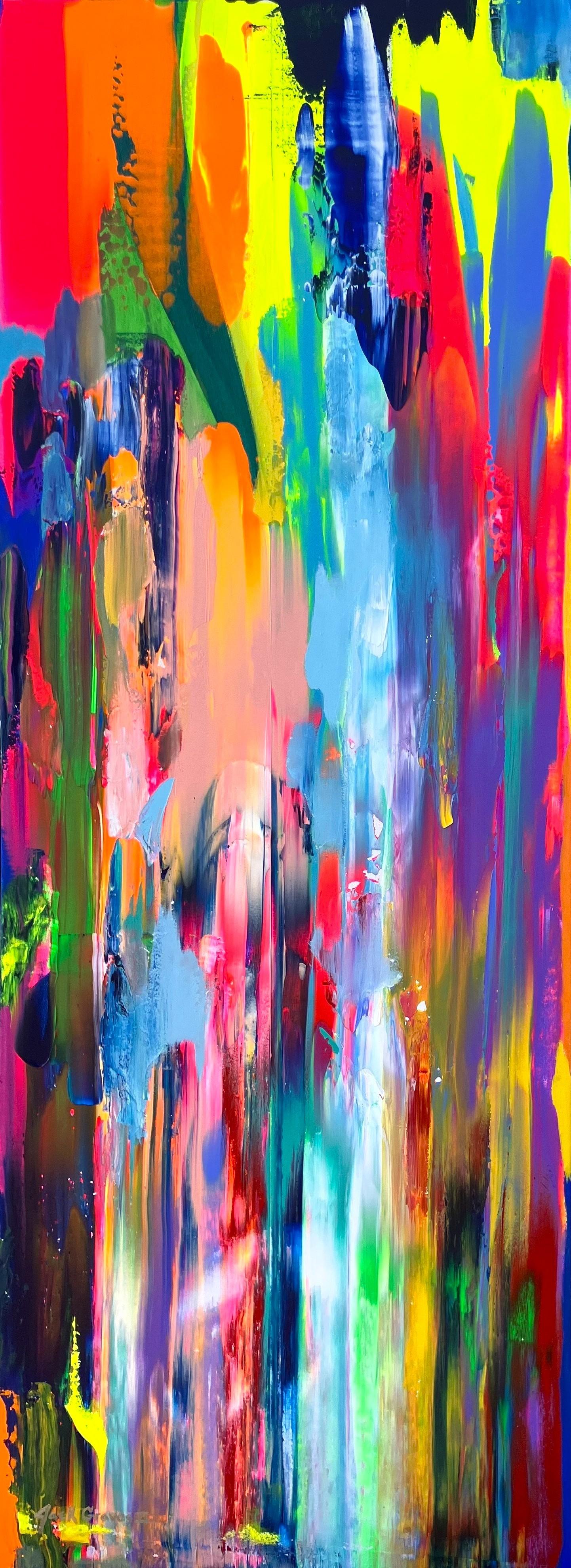 Jack Graves III Abstract Painting - Ascent /// Jack Graves Contemporary Abstract Expressionism Vertical Larry Poons