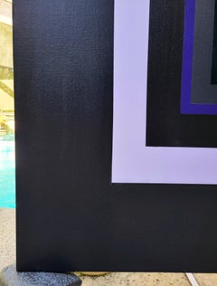 Atrium /// Jack Graves Contemporary Abstract Geometrical Painting Striped Dark