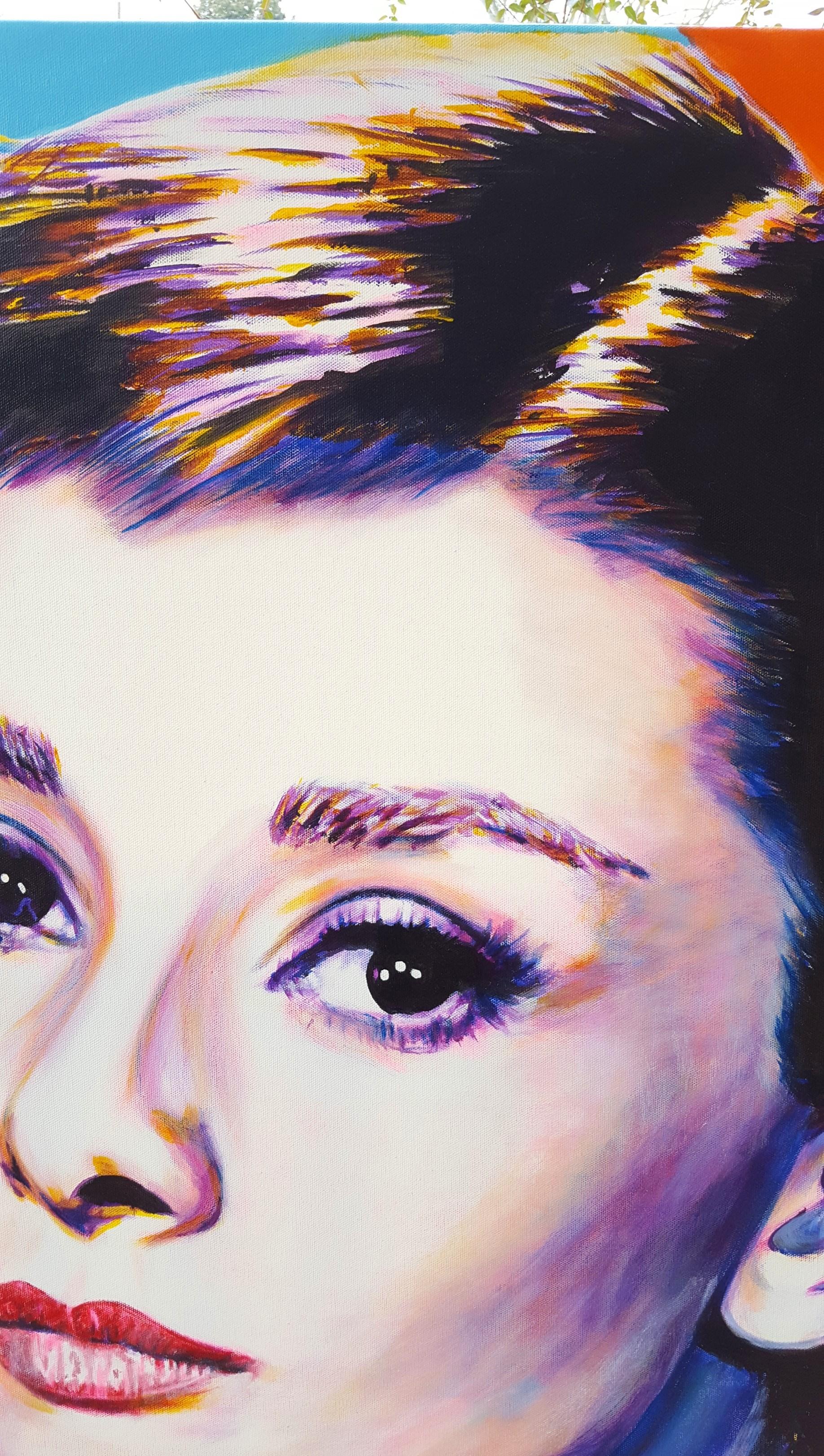 Audrey Hepburn Icon IV - Contemporary Painting by Jack Graves III