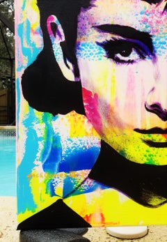 Audrey Hepburn x2 Icon /// Contemporary Street Pop Art Painting Fashion Actress