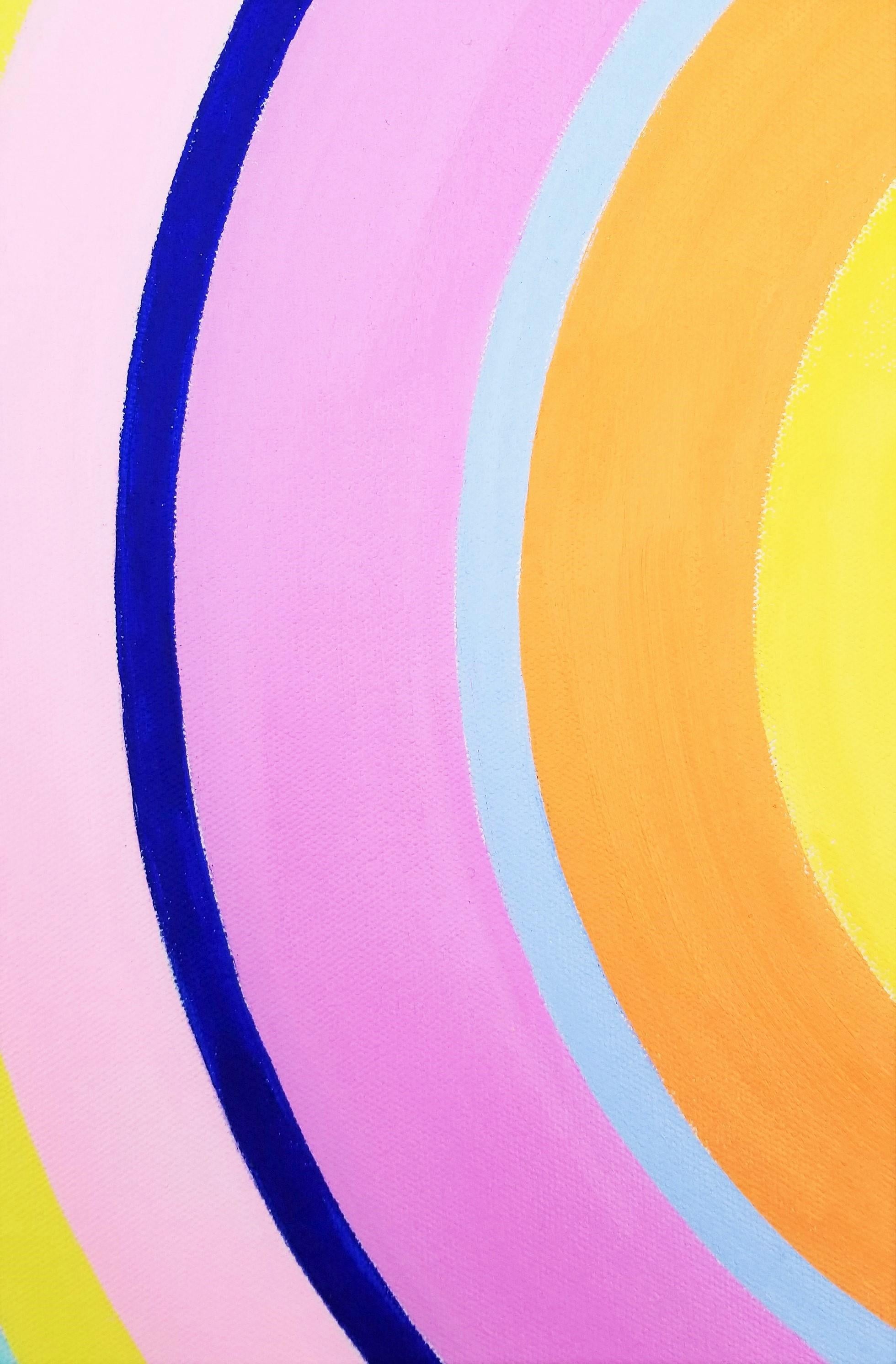 Aura VI /// Contemporary Abstract Geometric Colorfield Circles Painting Art (peinture abstraite géométrique à base de cercles) en vente 9