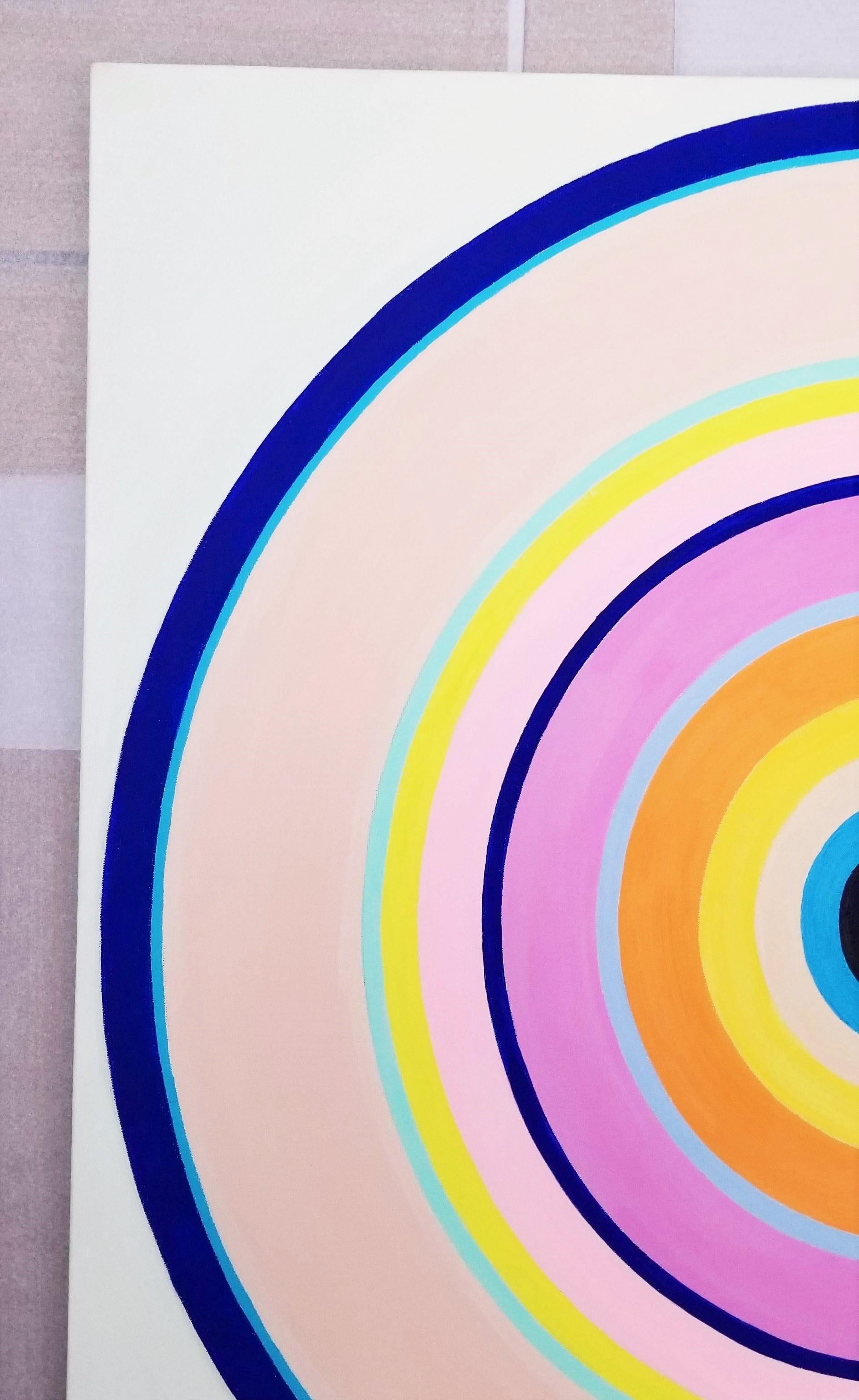 Aura VI /// Contemporary Abstract Geometric Colorfield Circles Painting Art (peinture abstraite géométrique à base de cercles) en vente 1