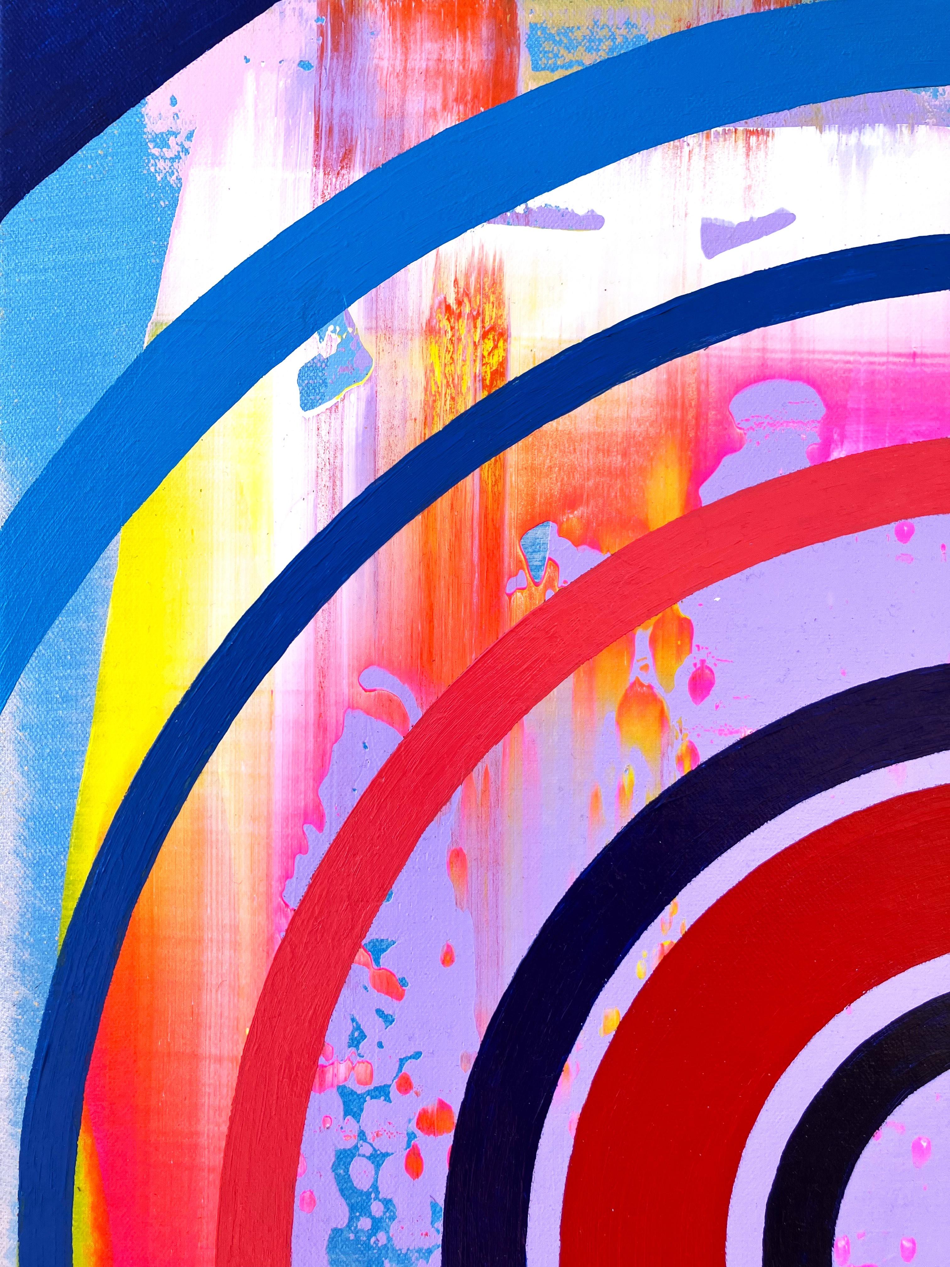 Aura VII /// Pittura astratta contemporanea con motivo a cerchi geometrici - Painting Astrattismo geometrico di Jack Graves III
