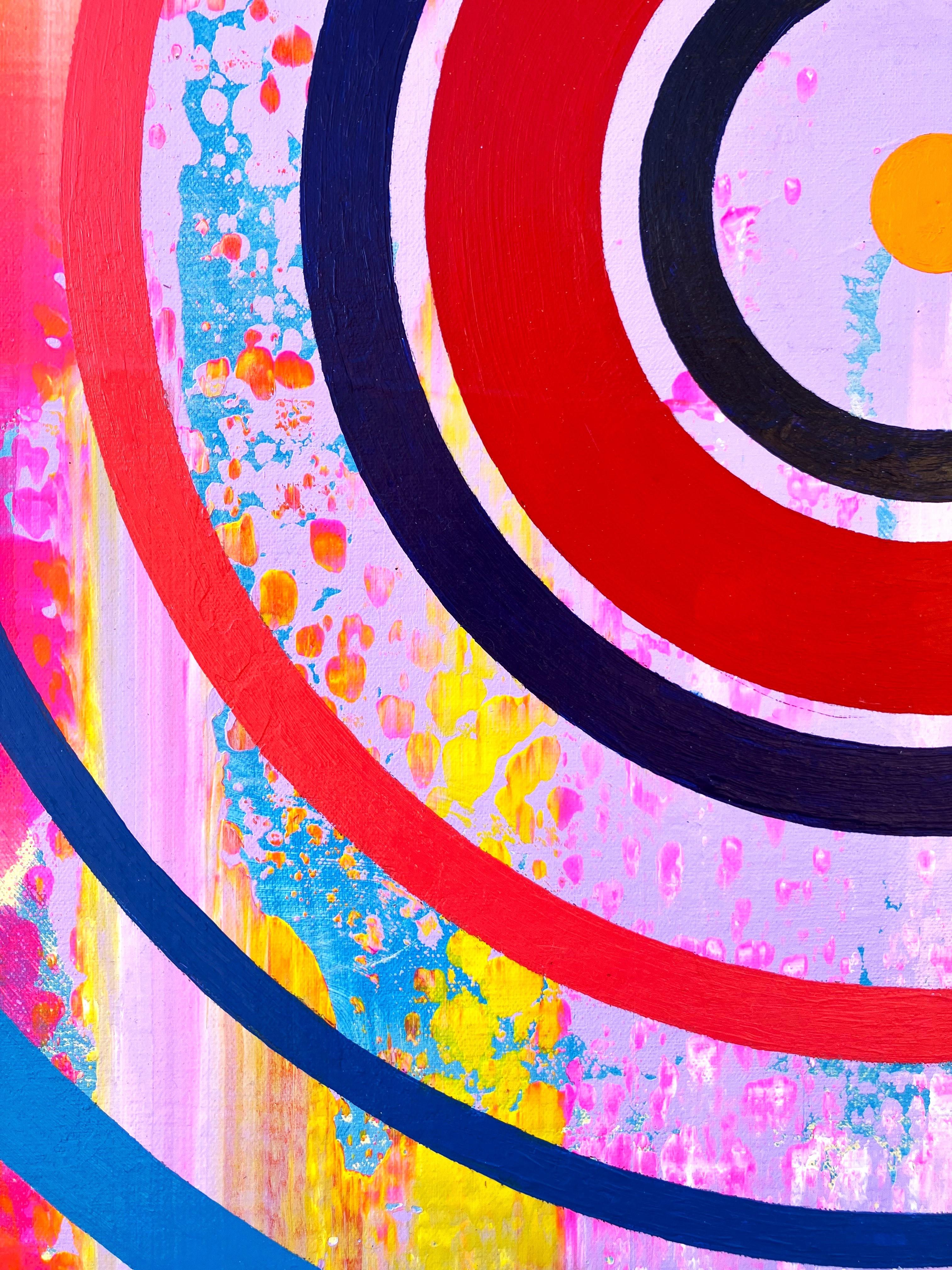 Aura VII /// Pittura astratta contemporanea con motivo a cerchi geometrici in vendita 3