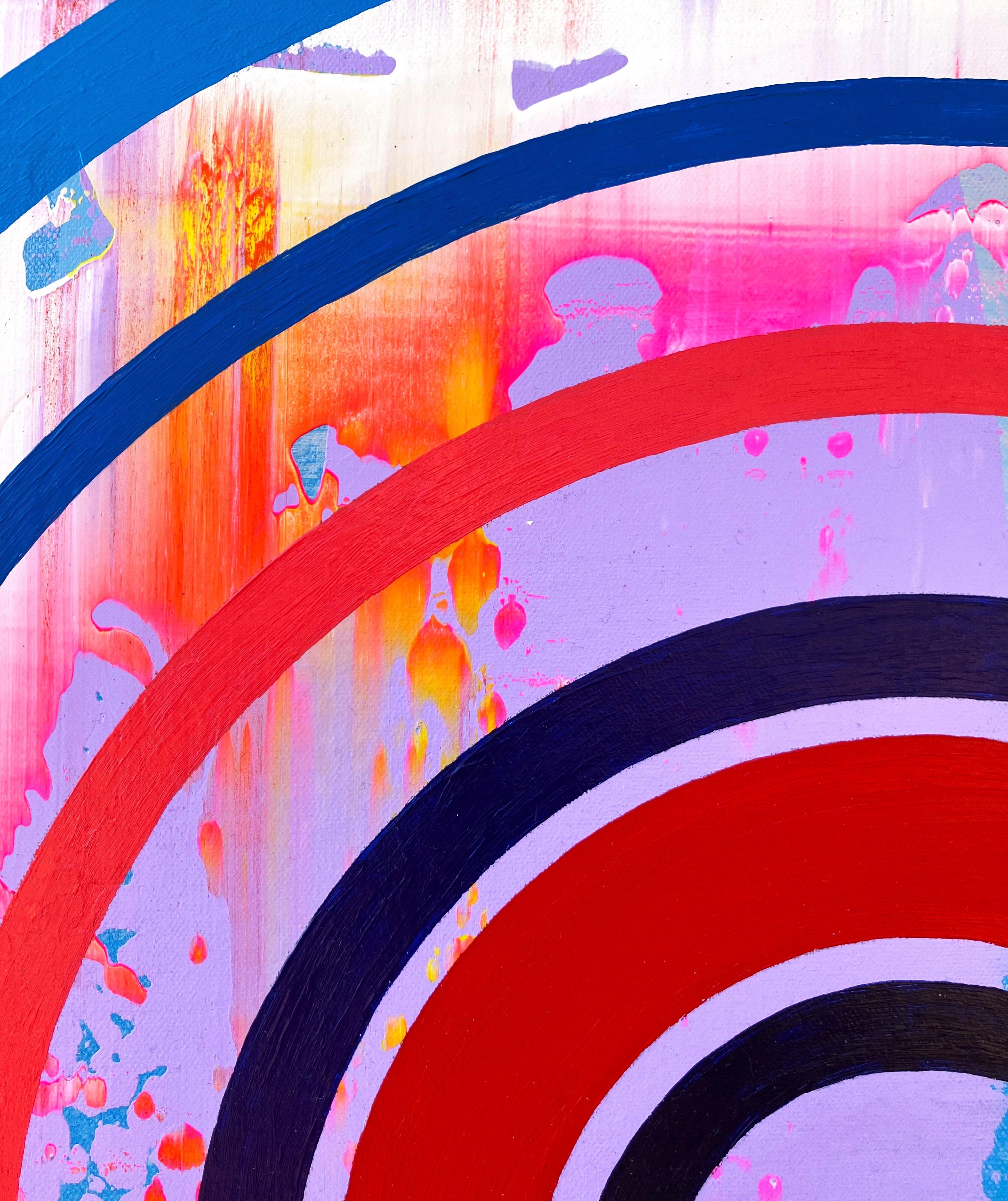 Aura VII /// Pittura astratta contemporanea con motivo a cerchi geometrici in vendita 4