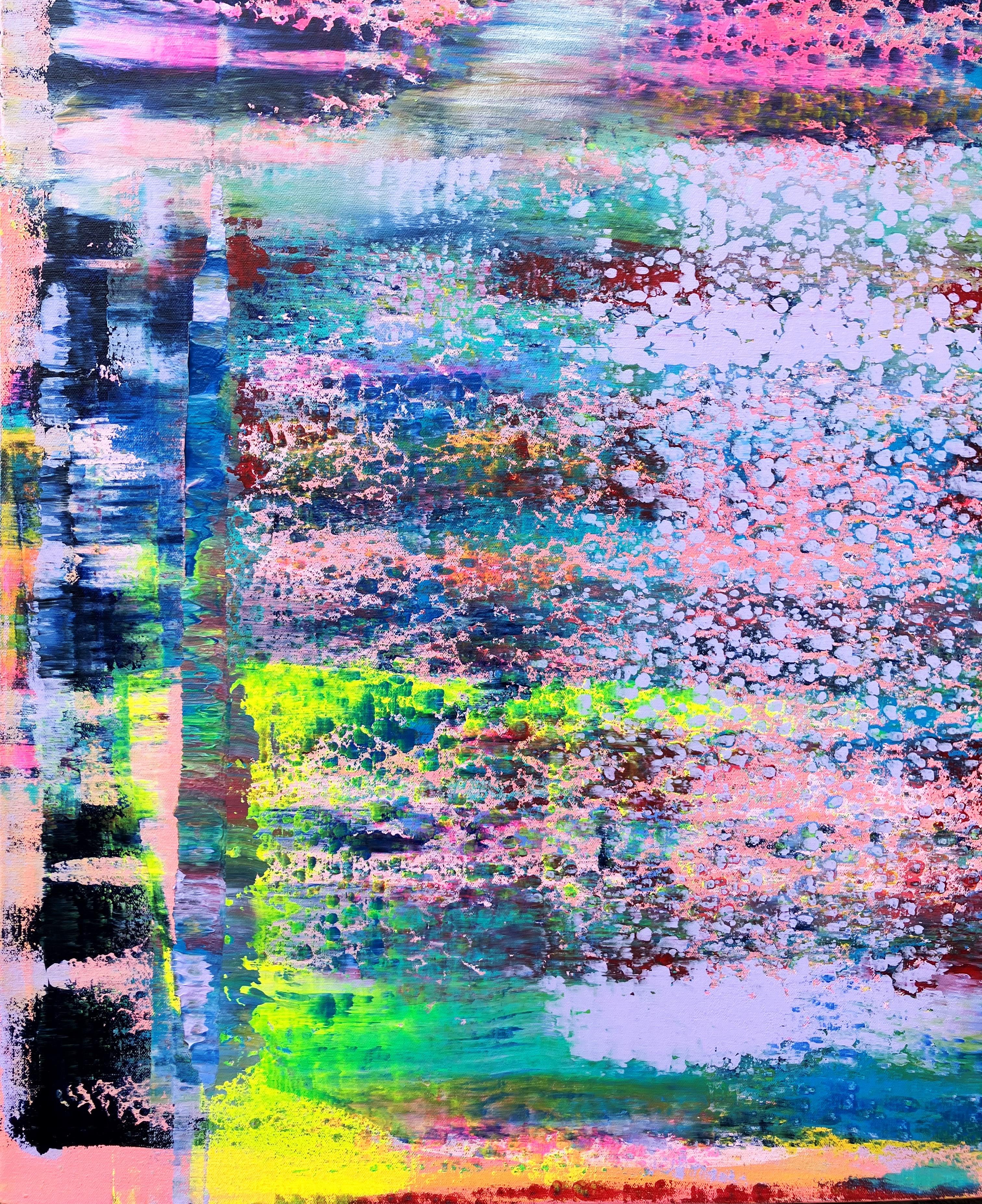 Easy Tiger /// Pittura contemporanea street pop astratta espressionista colorata - Painting Espressionismo astratto di Jack Graves III