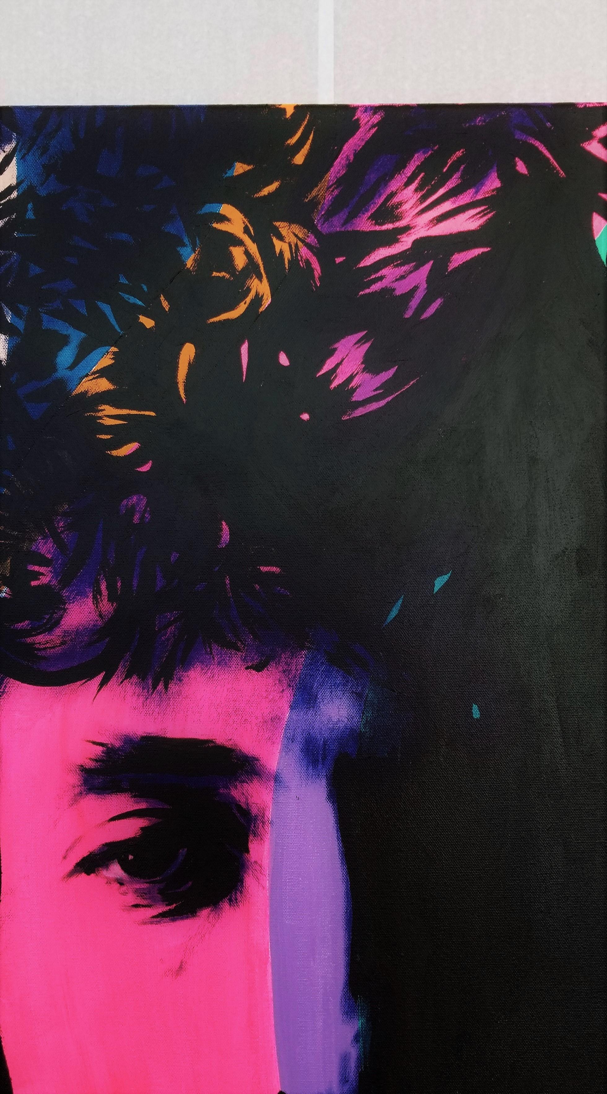 Bob Dylan Icon III /// Contemporary Street Pop Art Musiker Gemälde Portrait im Angebot 1