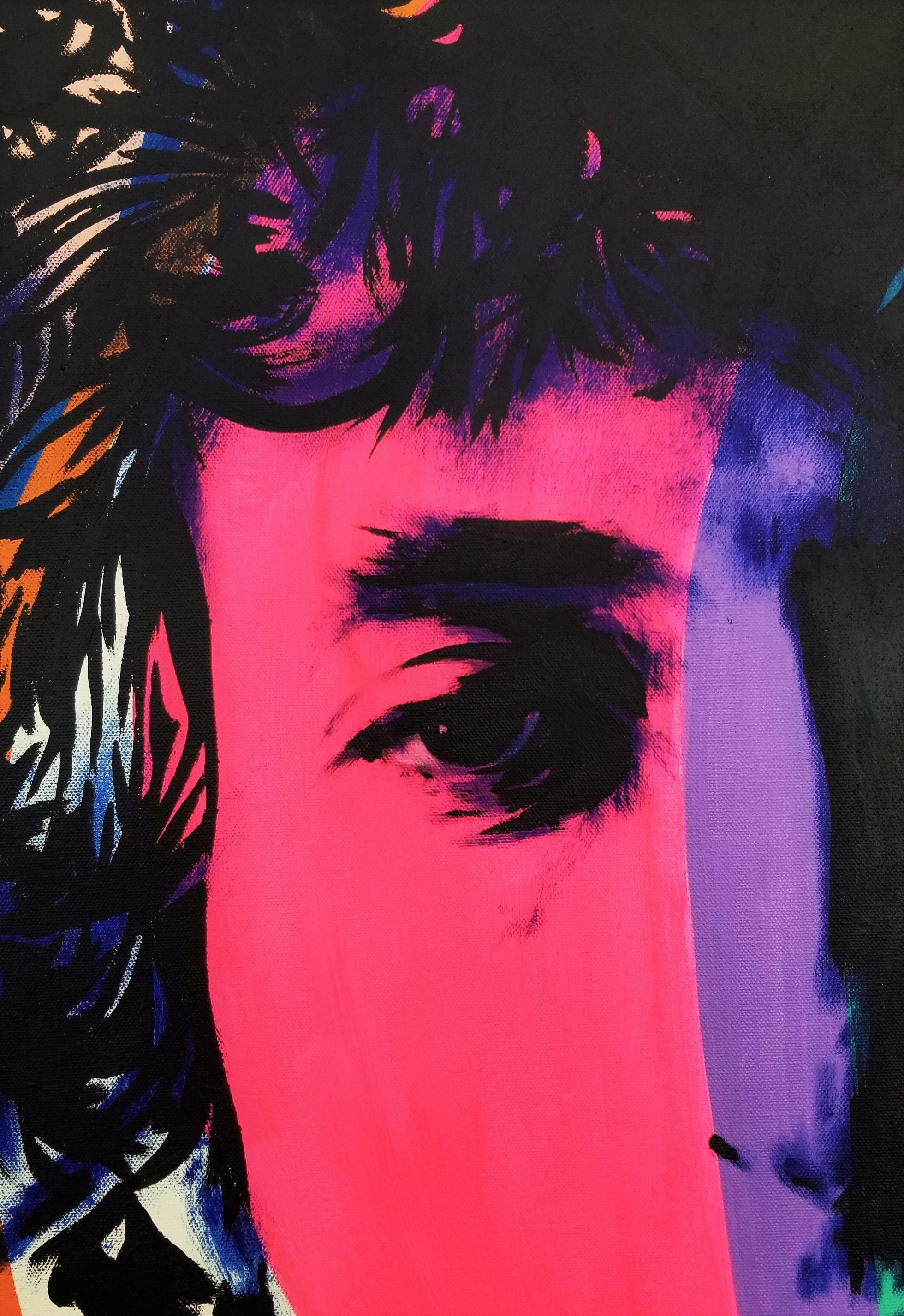 Bob Dylan Icon III /// Contemporary Street Pop Art Musiker Gemälde Portrait im Angebot 3