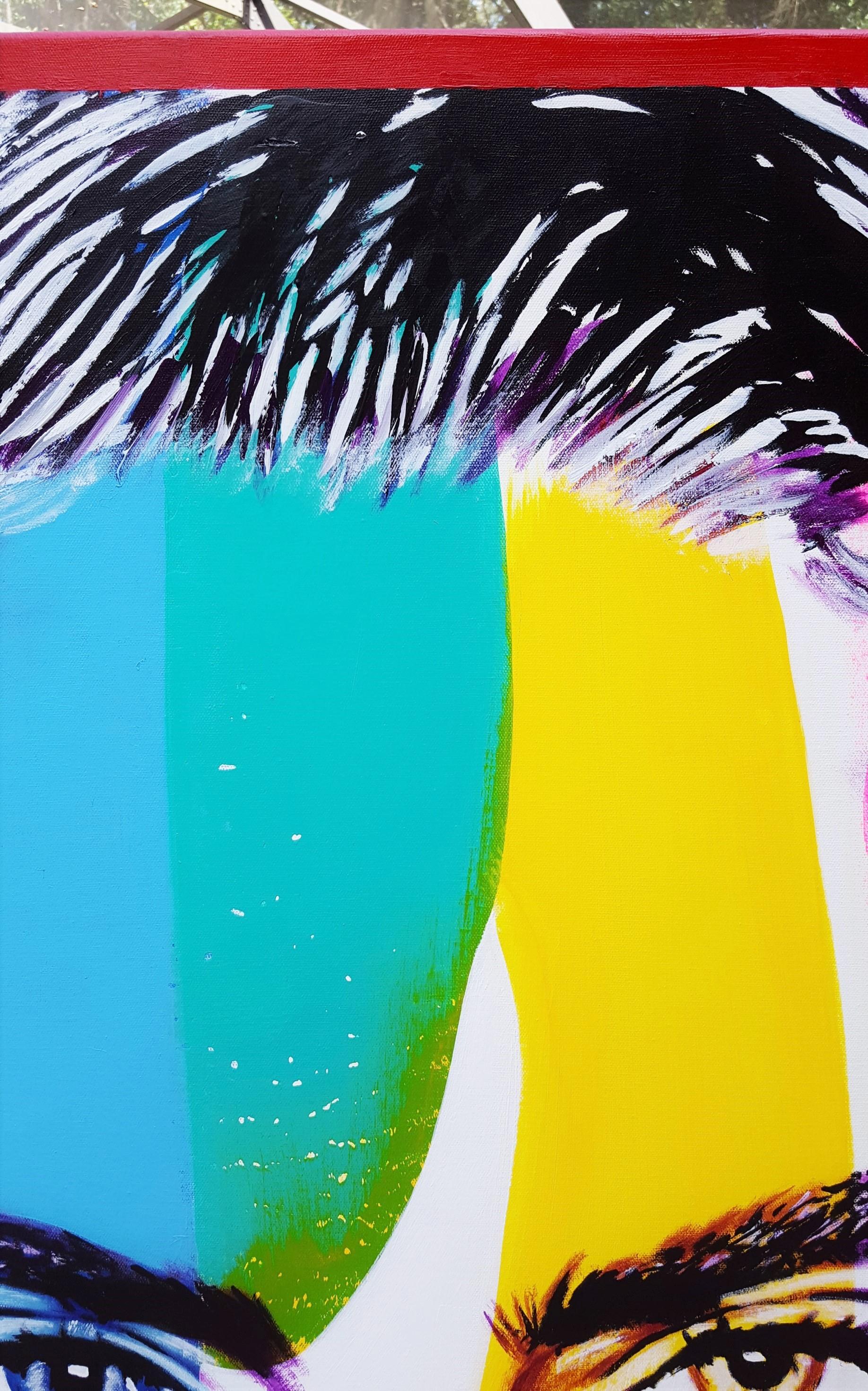 Cara Delevingne Icone X /// Contemporary Street Pop Art Fashion Model Actrice en vente 2