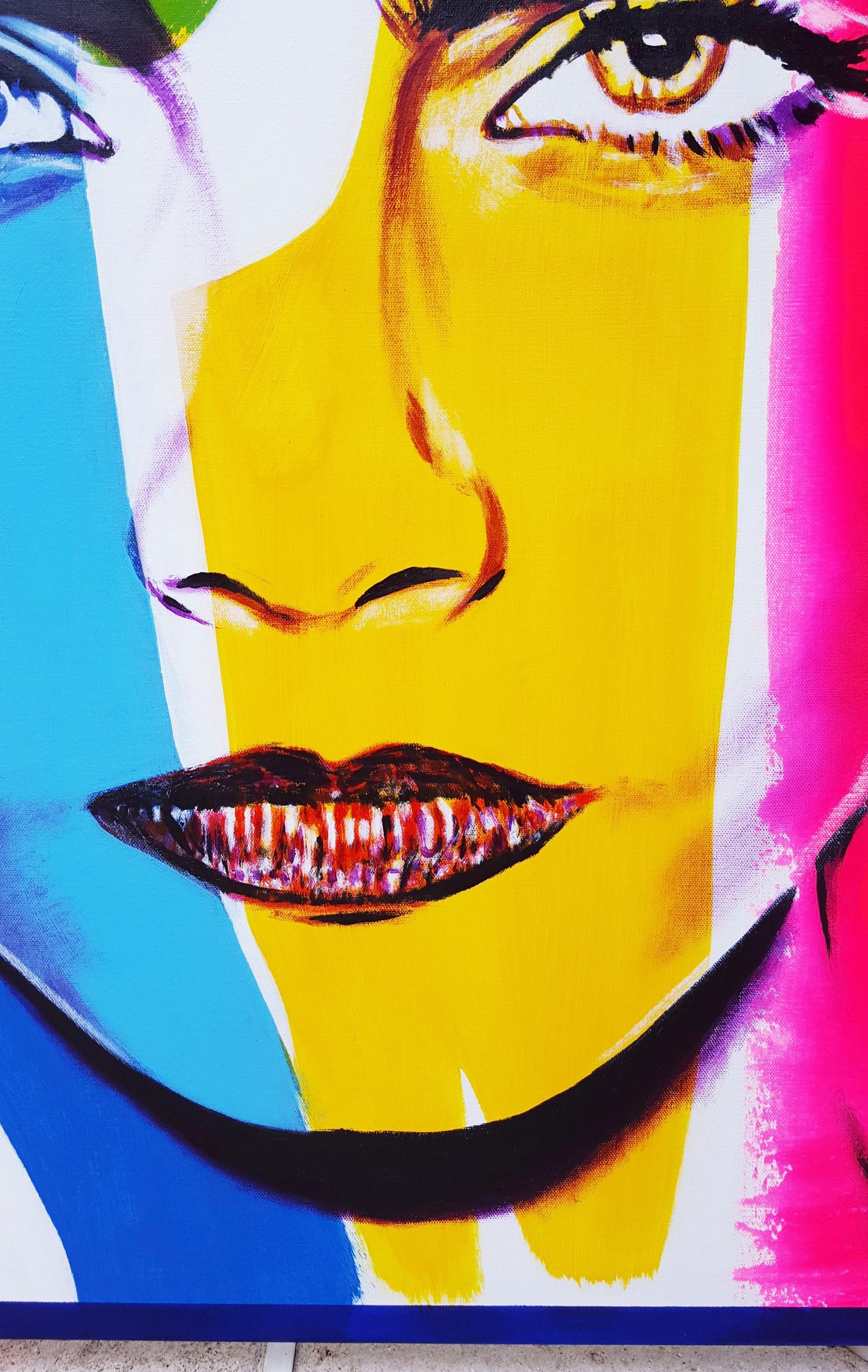 Cara Delevingne Icone X /// Contemporary Street Pop Art Fashion Model Actrice en vente 3