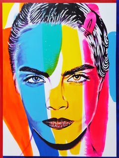 Cara Delevingne Icon X /// Contemporary Street Pop Art Fashion Model Actress