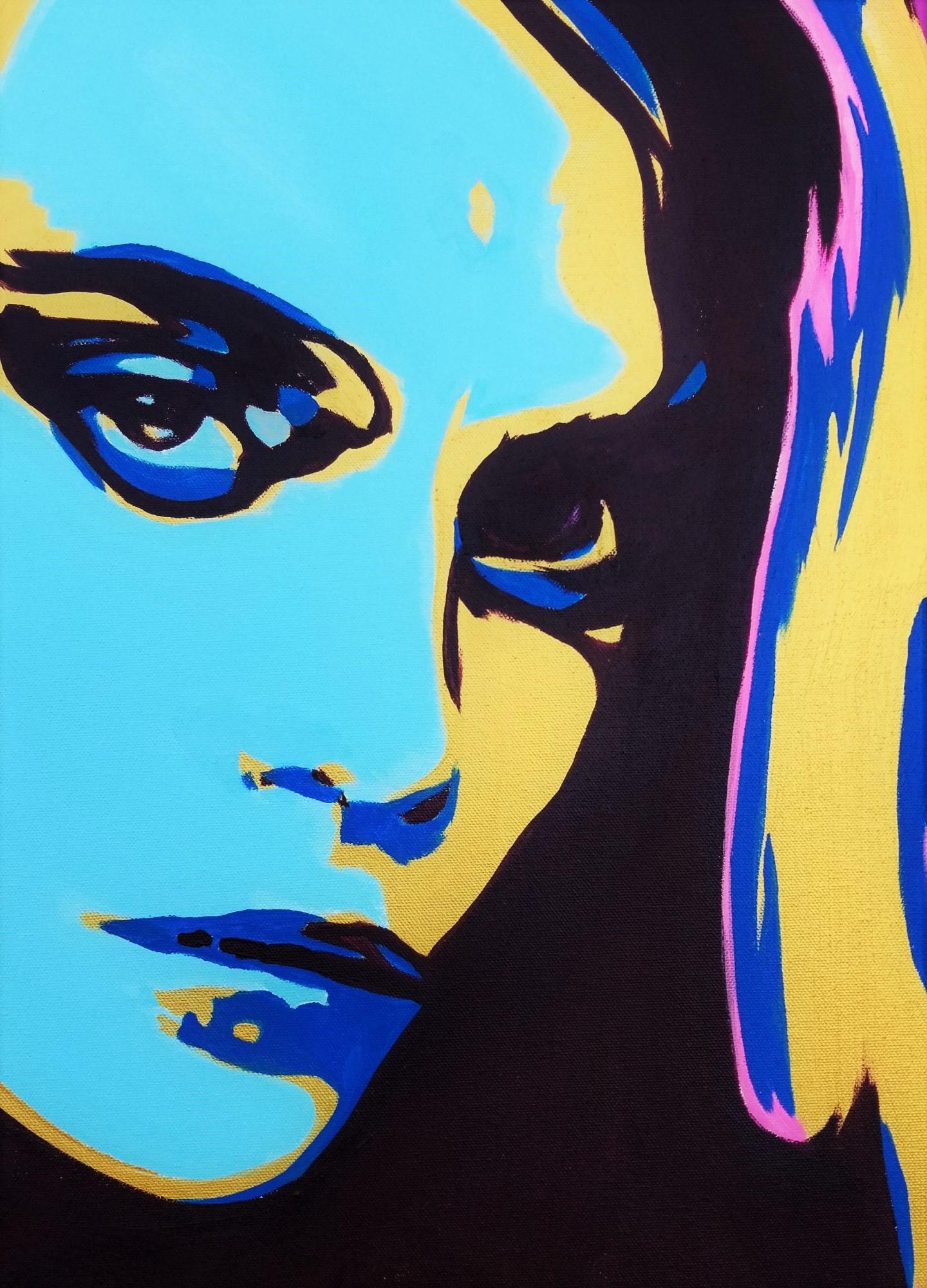 Cara Delevingne Icon XIV /// Contemporary Street Pop Art Actress Fashion Model For Sale 1