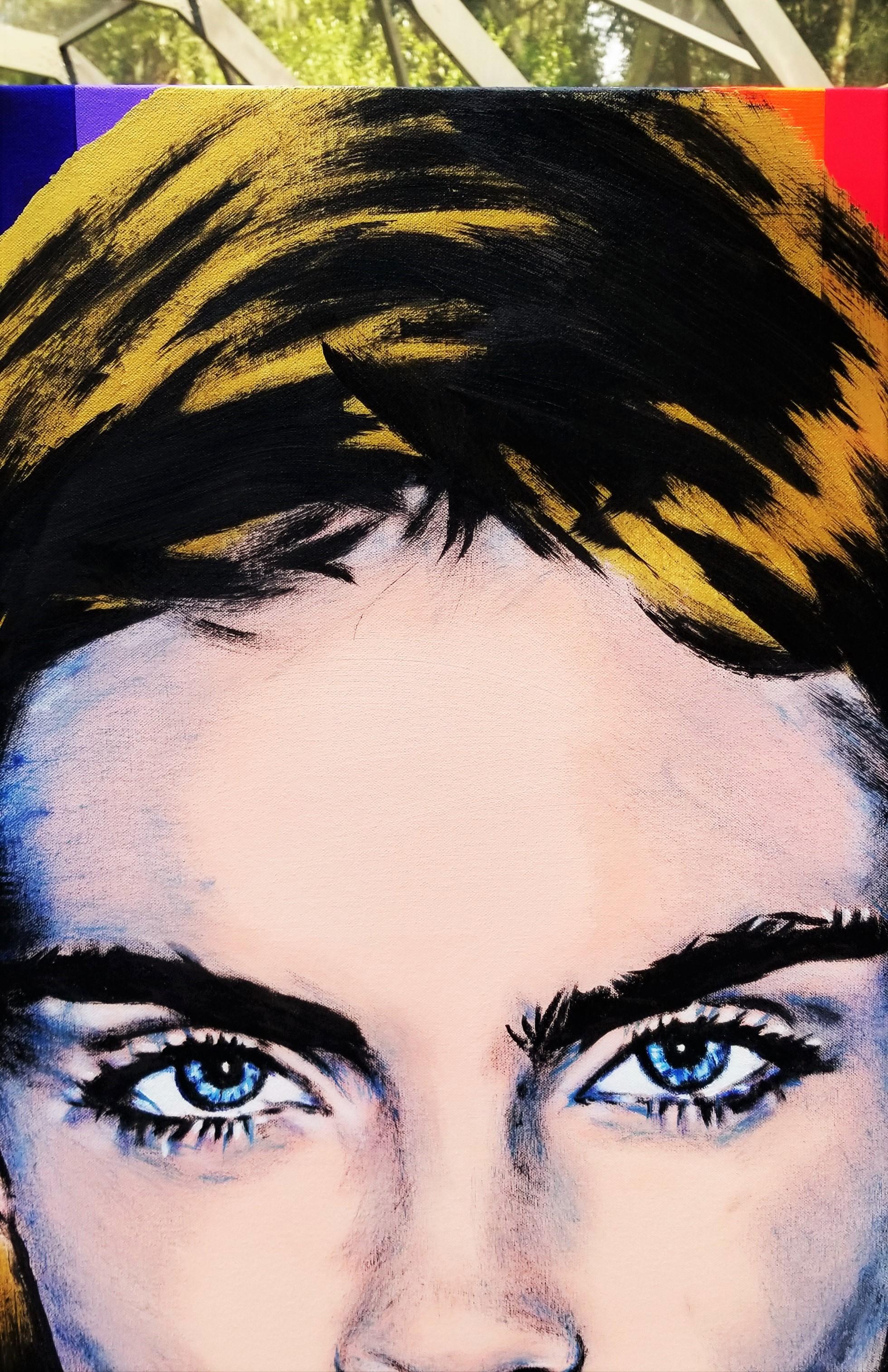 Cara Delevingne Icon XVI /// Contemporary Street Pop Art Painting Fashion Model For Sale 2