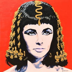 Cleopatra (Elizabeth Taylor) /// Jack Graves Contemporary Pop Art Painting Egypt