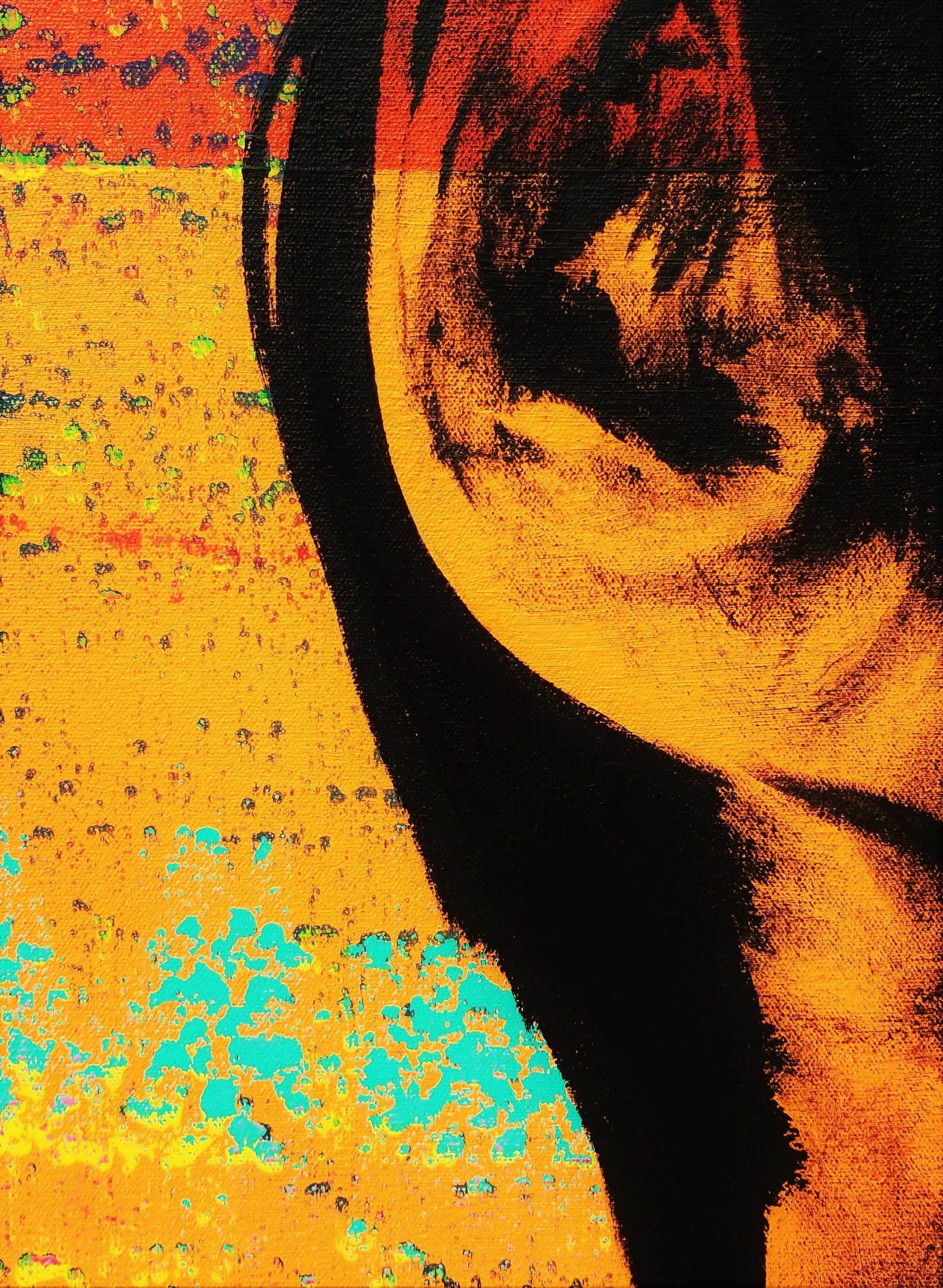 Clint Eastwood Icone III (Blondie) /// Peinture Pop Contemporaine Cowboy Western 7