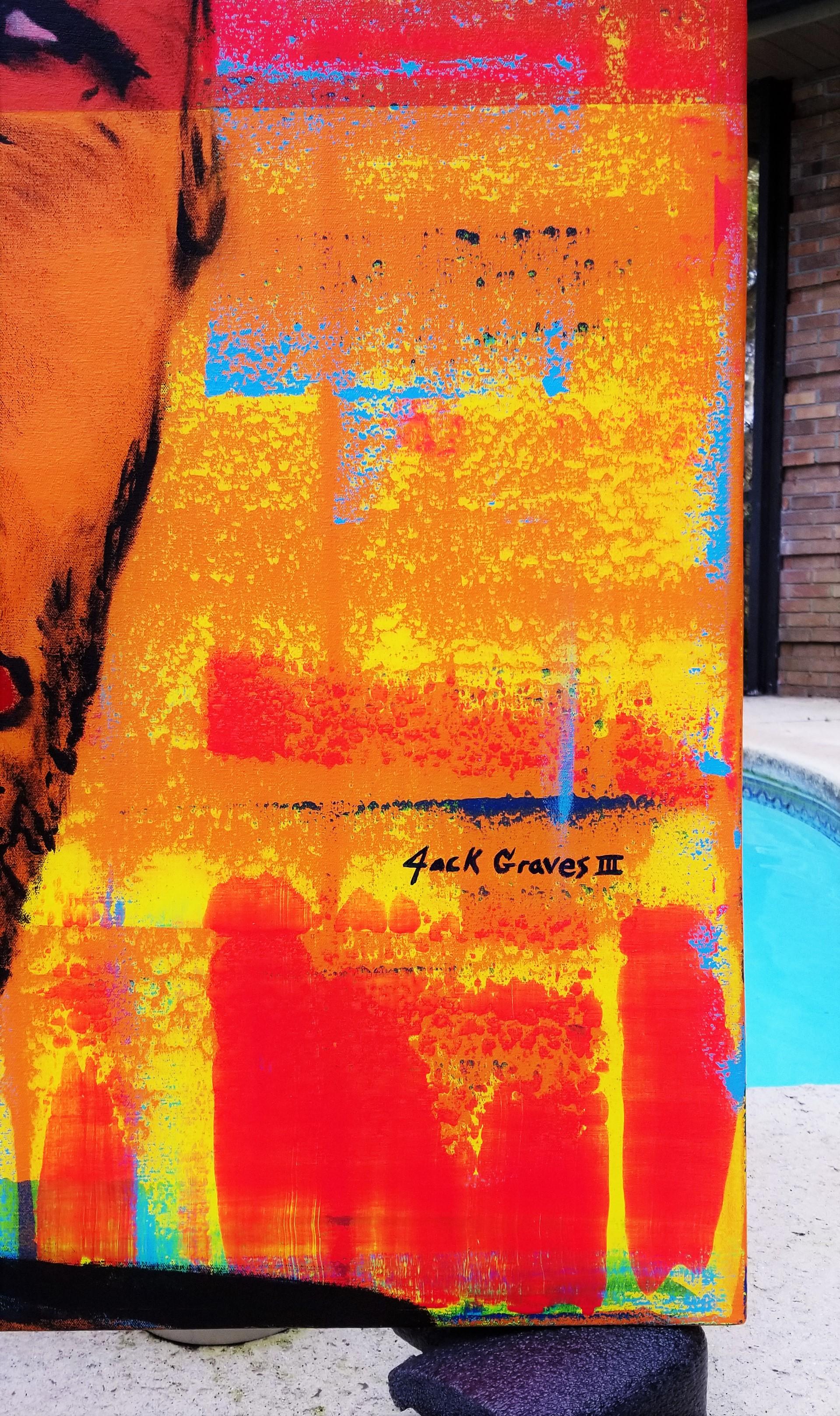 Clint Eastwood Icone III (Blondie) /// Peinture Pop Contemporaine Cowboy Western 1