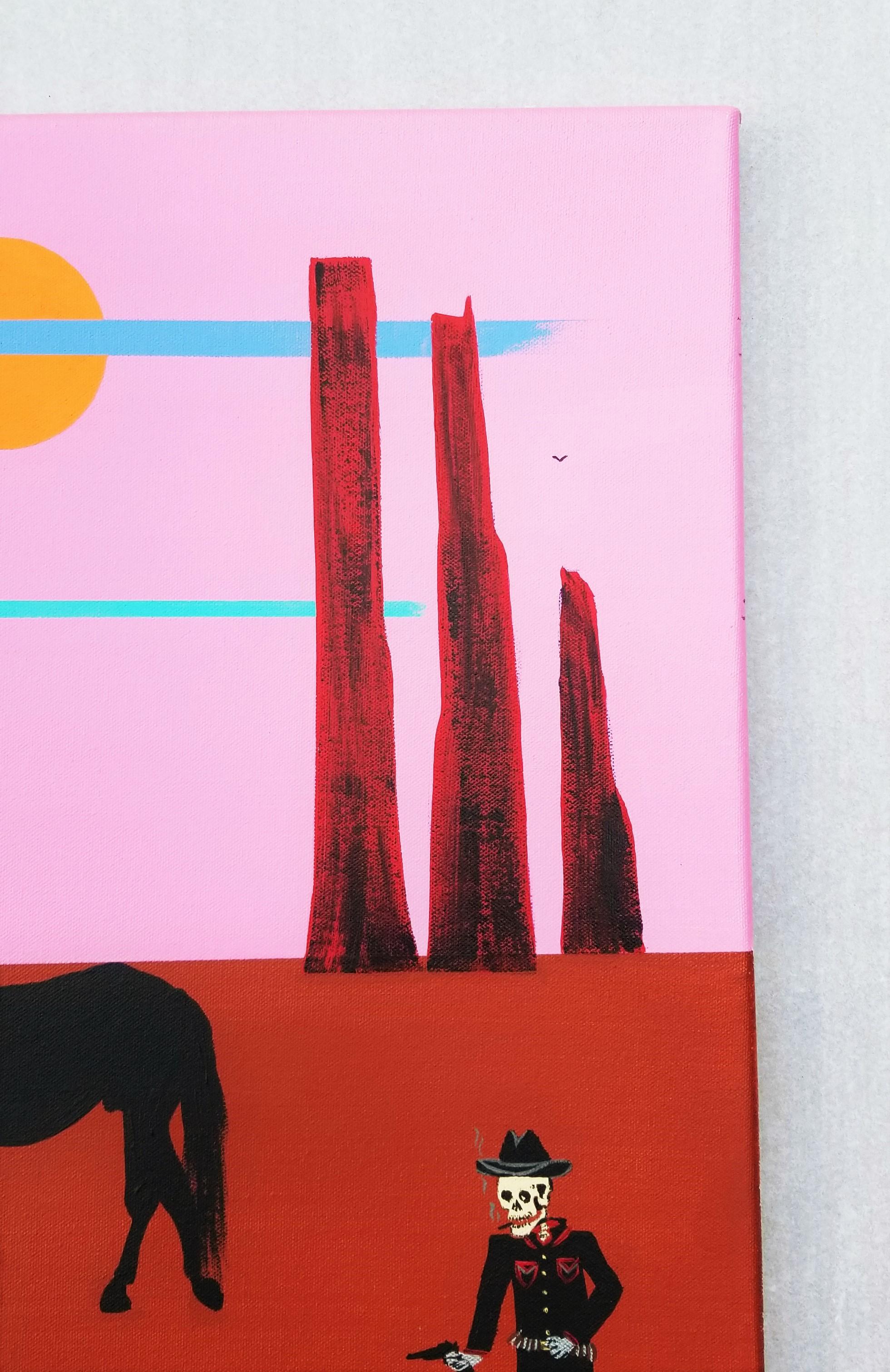 An original signed acrylic painting on canvas by American artist Jack Graves III (1988-) titled 