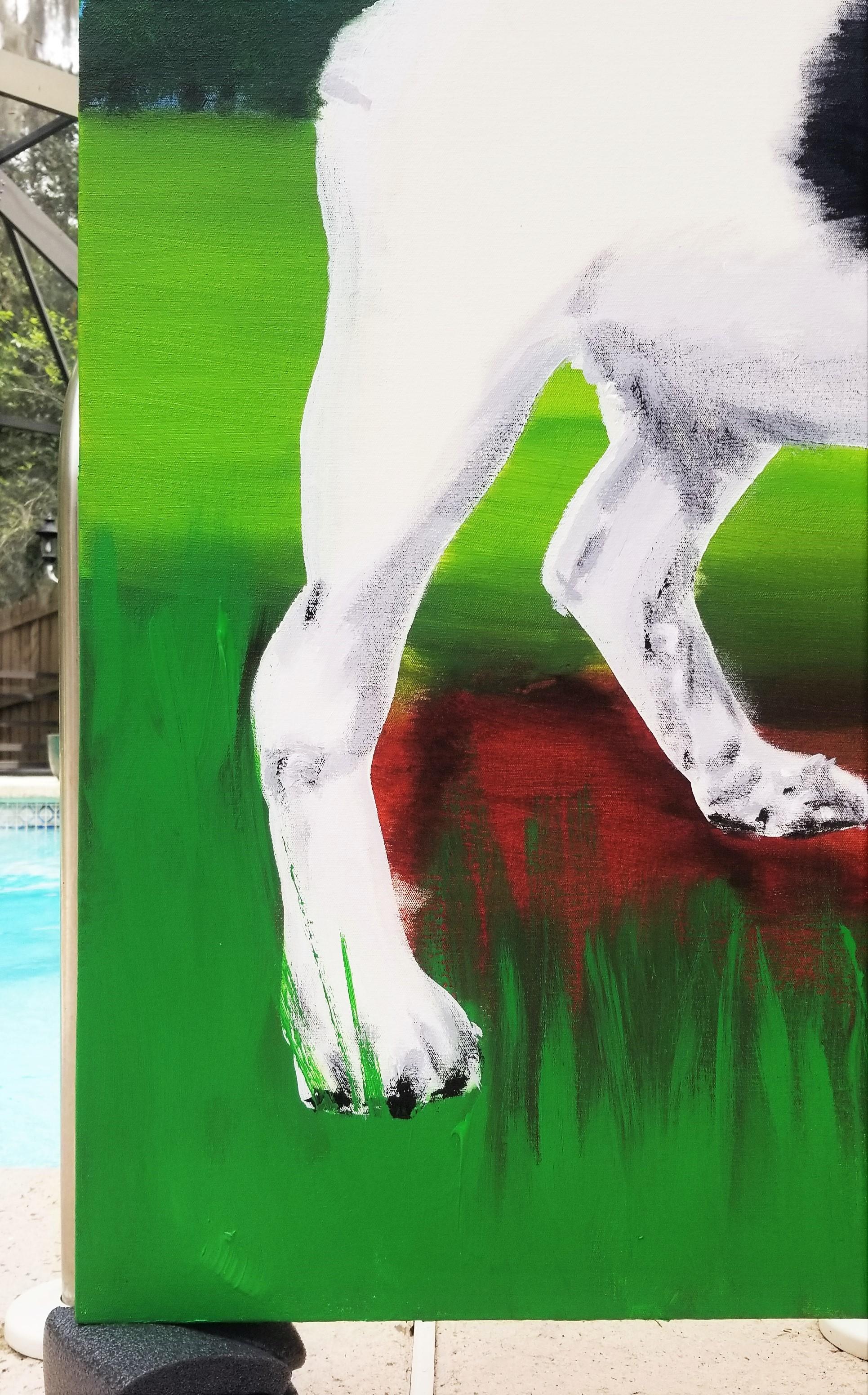 Cowboy /// Jack Russell Rat Terrier Dog Animal Landscape Portrait Figurative Art - Painting by Jack Graves III