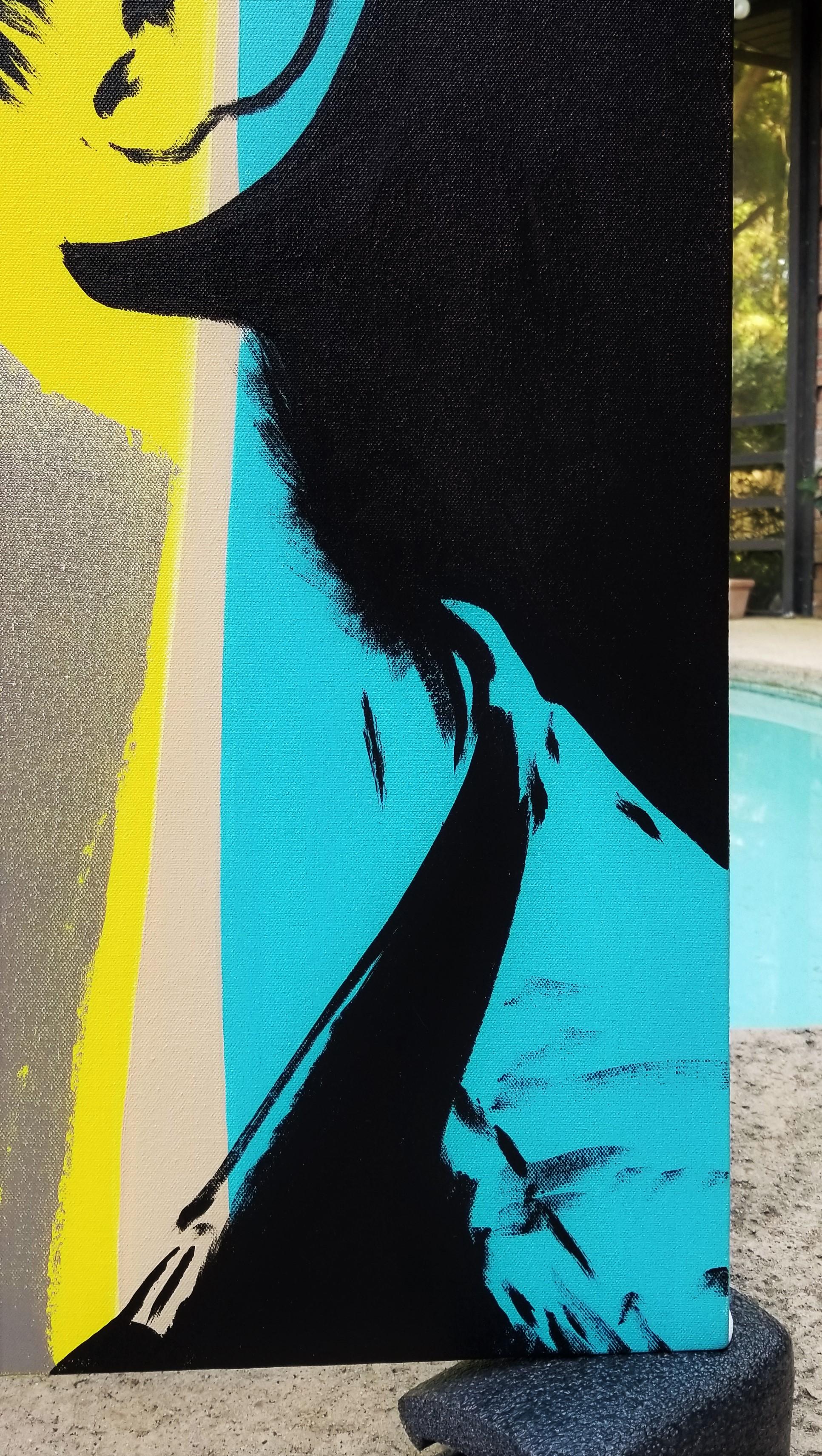An original signed acrylic painting on canvas by American artist Jack Graves III (1988-) titled 
