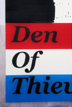 Den of Thieves /// Contemporary Text Political Painting Washington D.C. Capitol