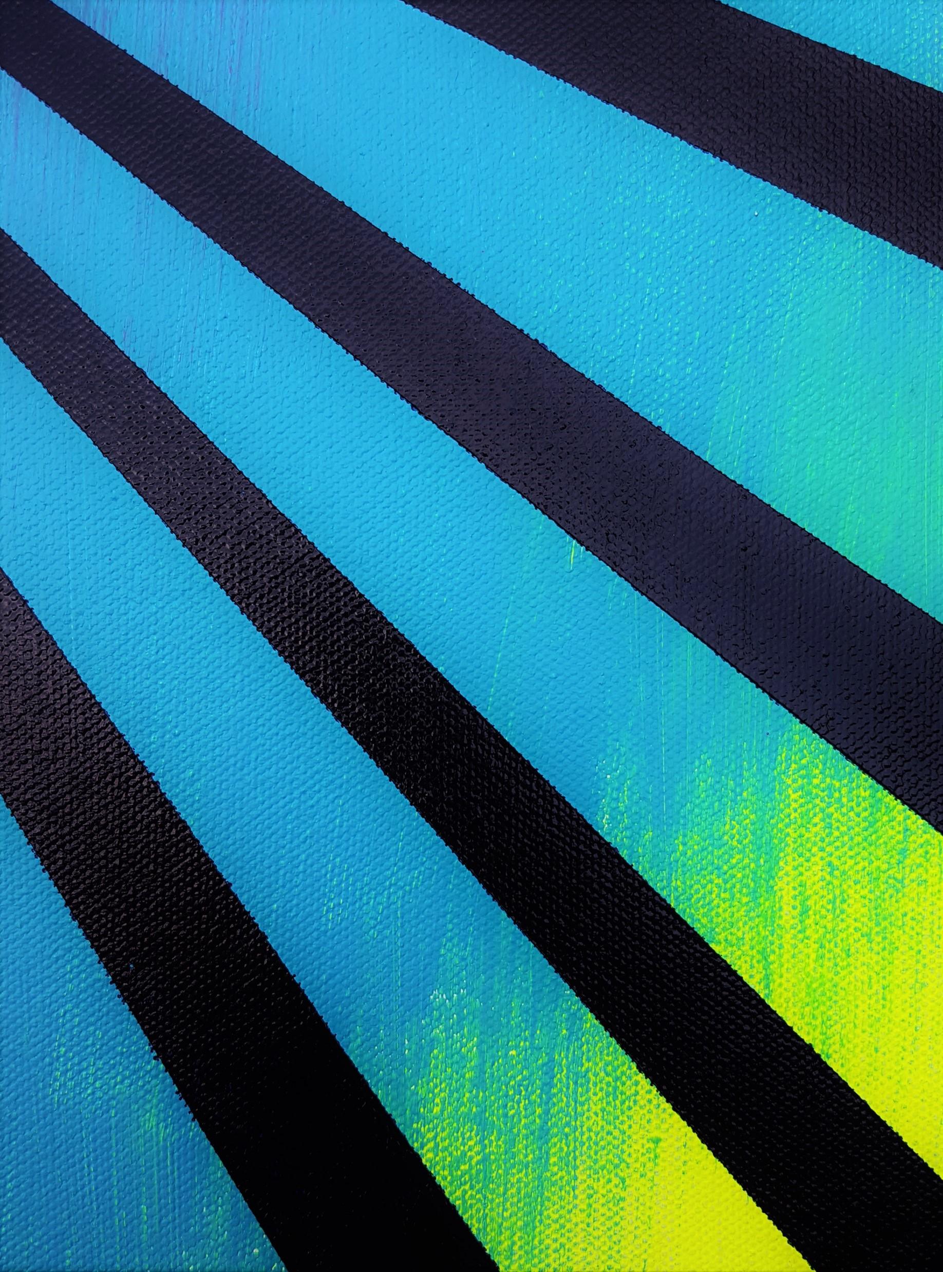 Diamond XXXI /// Contemporary Abstract Geometric Striped Painting Colorful Art 6