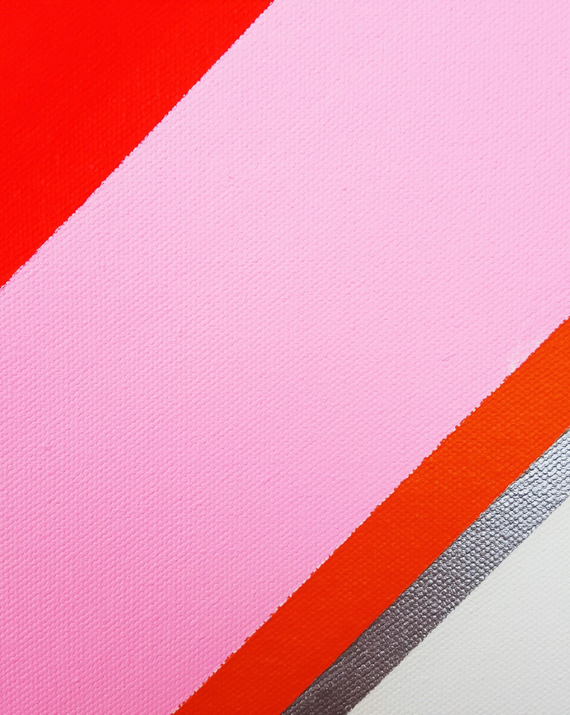 Diamant XXXII /// Zeitgenössische Abstrakte Geometrische Minimal Malerei Gestreifte Kunst im Angebot 6