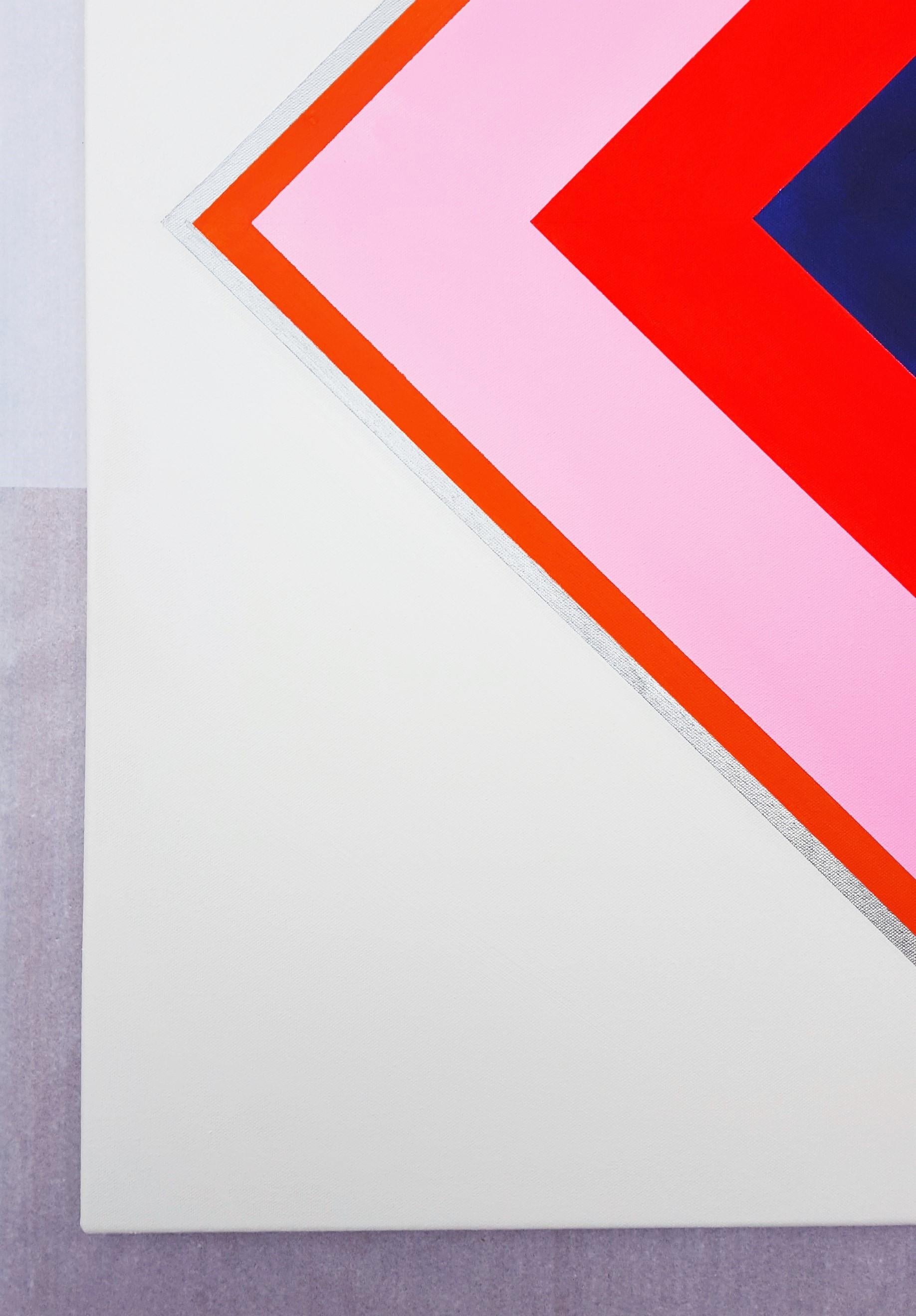 Diamant XXXII /// Zeitgenössische Abstrakte Geometrische Minimal Malerei Gestreifte Kunst – Painting von Jack Graves III