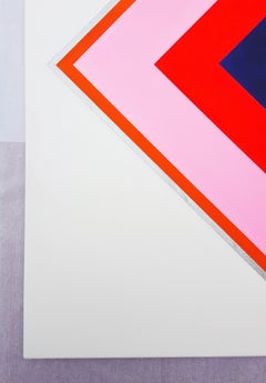 Diamante XXXII /// Pintura abstracta contemporánea geométrica minimalista Arte rayado