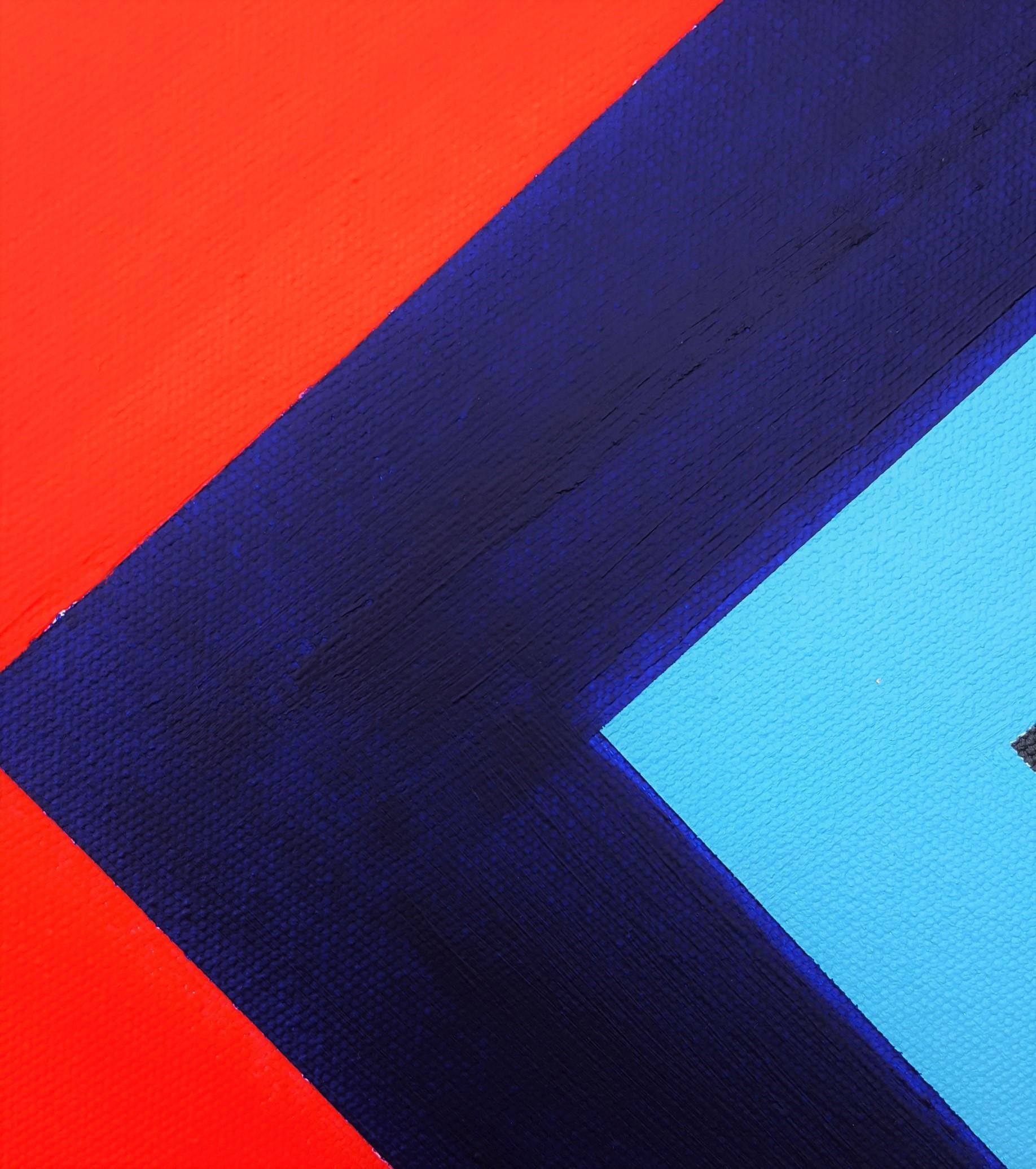 Diamant XXXII /// Zeitgenössische Abstrakte Geometrische Minimal Malerei Gestreifte Kunst im Angebot 4