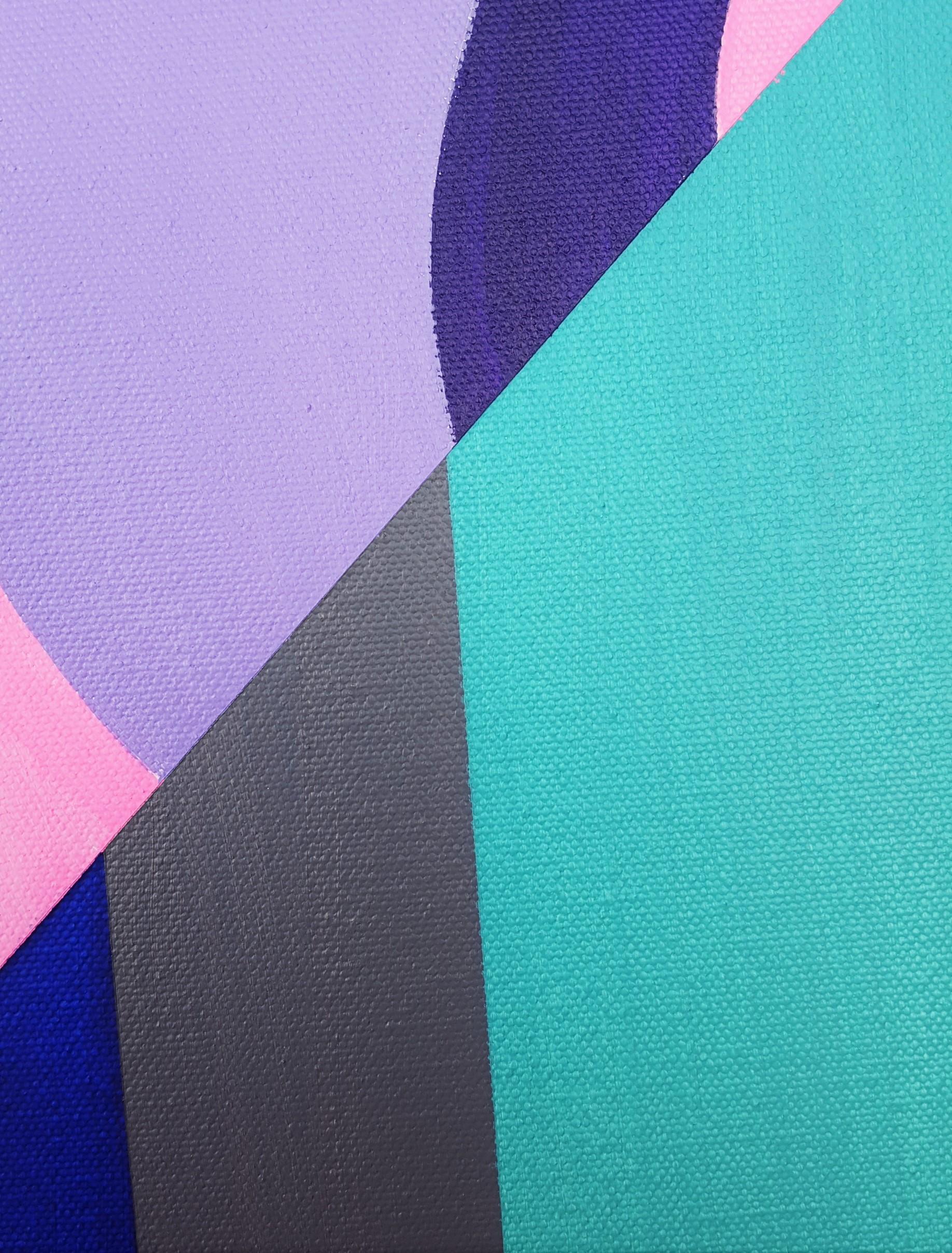 Diamond XXXV /// Contemporary Abstract Geometric Striped Pattern Colorful Art For Sale 7