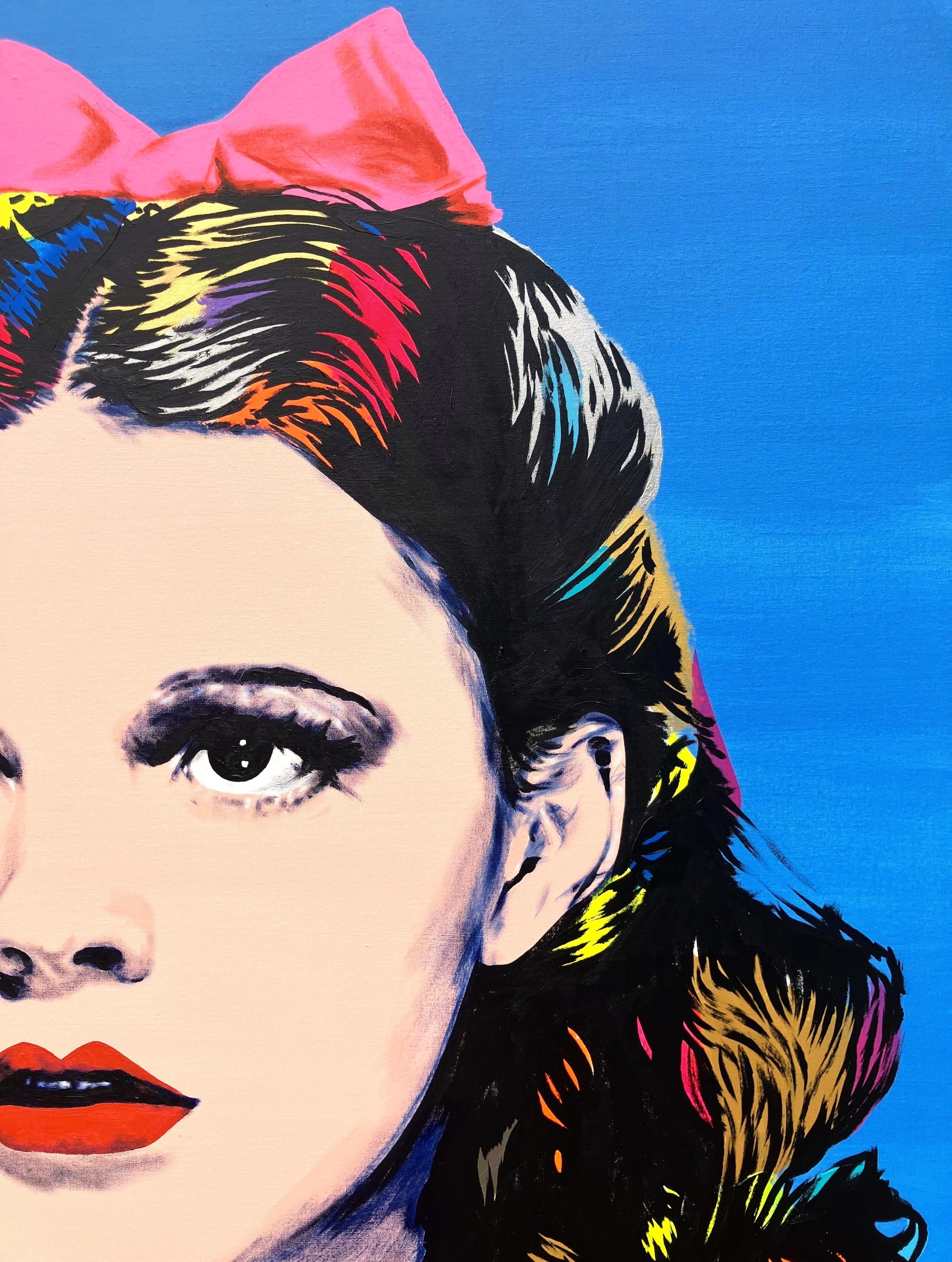 Dorothy XII (Judy Garland) /// Jack Graves Pittura pop contemporanea di strada - Portrait Painting Blu di Jack Graves III
