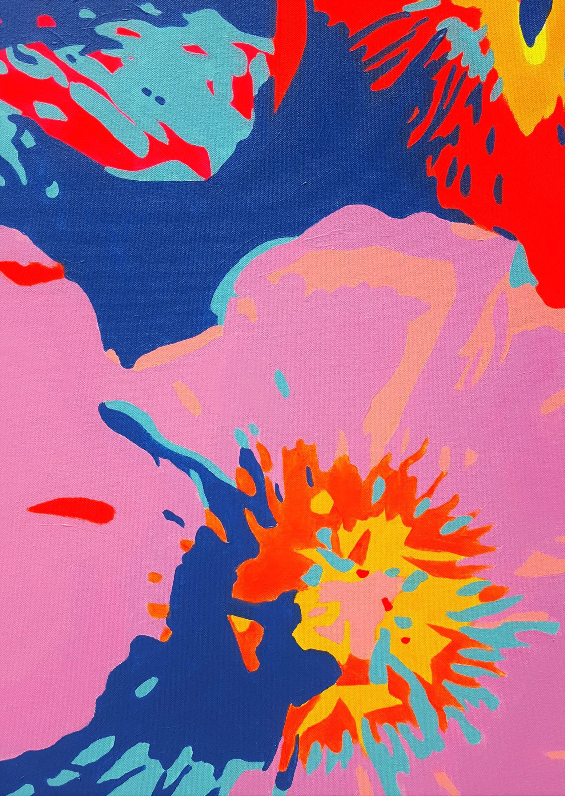 Dripping Wildflowers Supreme /// Zeitgenössische Abstrakte Expressionistische Riesenkunst im Angebot 5