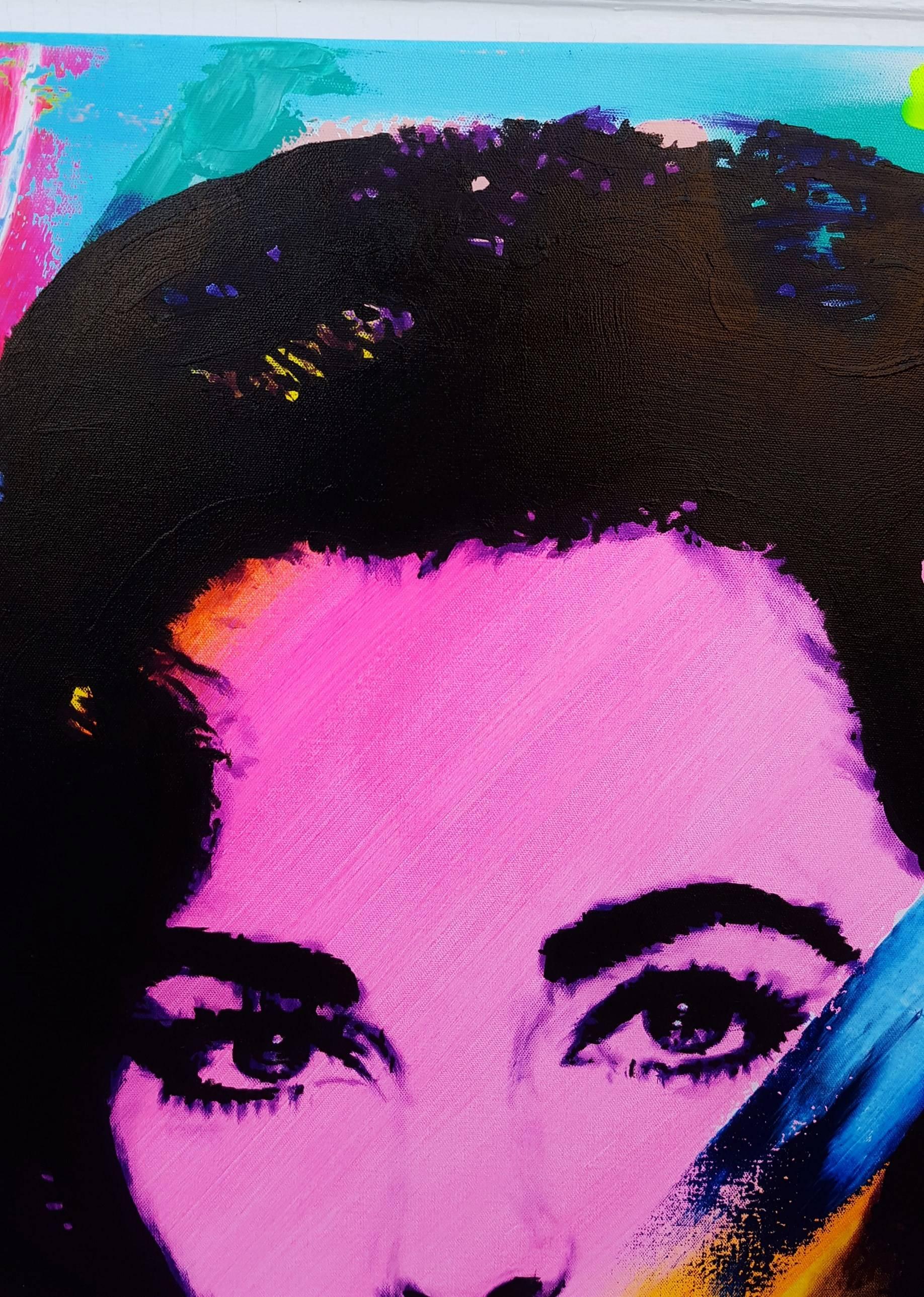 Elizabeth Taylor Icon - Painting by Jack Graves III