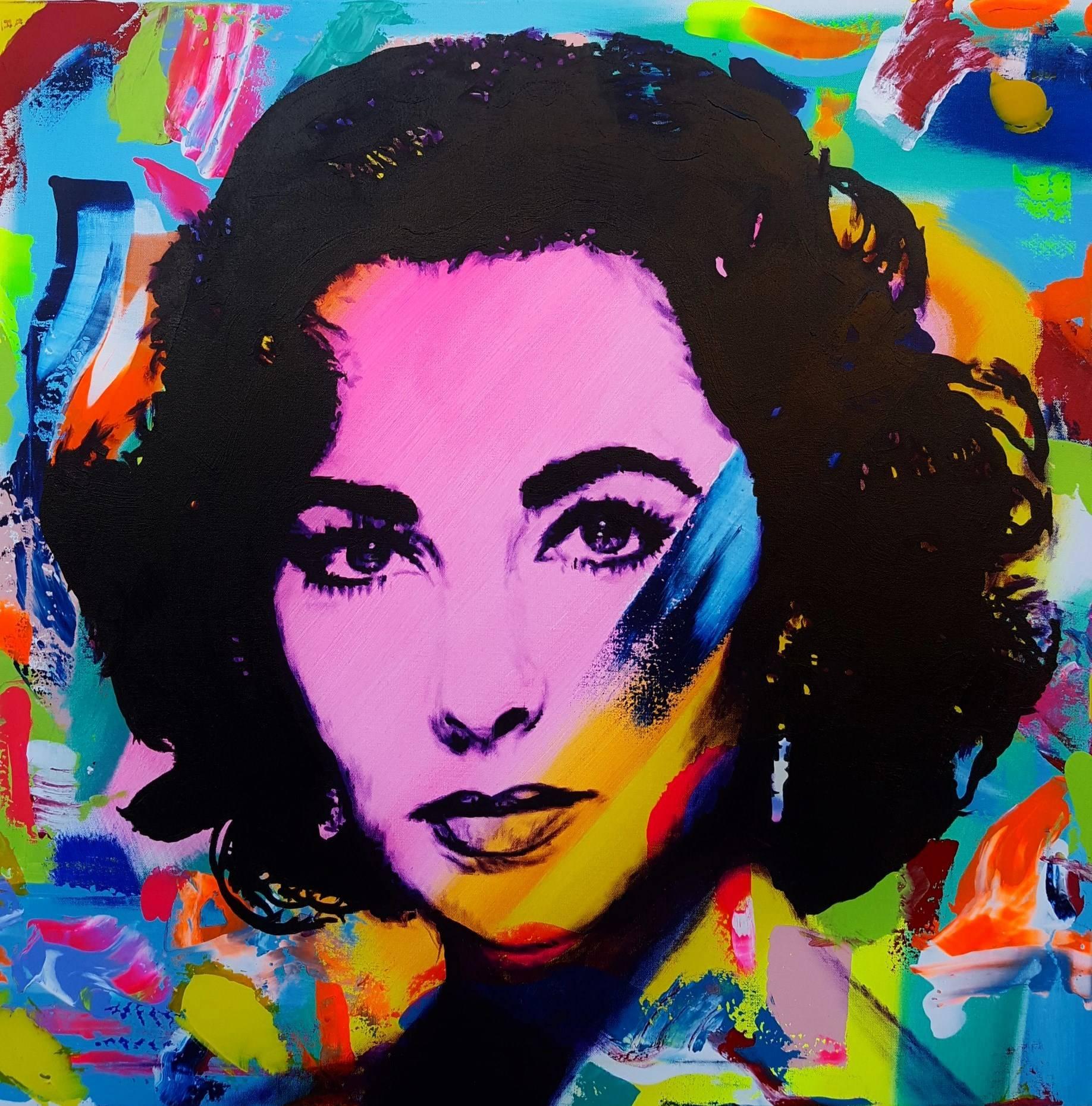 Jack Graves III Portrait Painting - Elizabeth Taylor Icon
