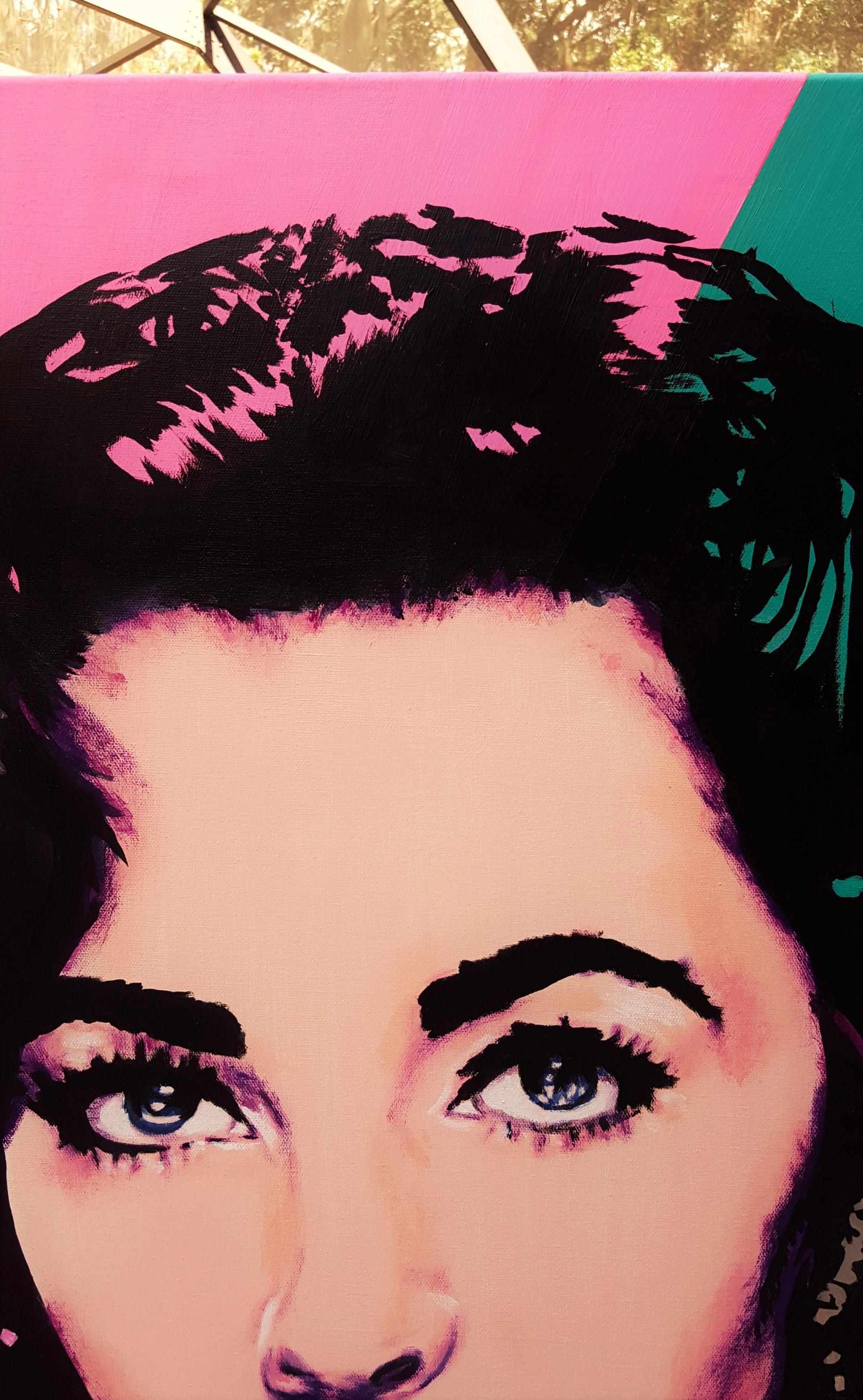 Elizabeth Taylor Icon V - Contemporary Painting by Jack Graves III