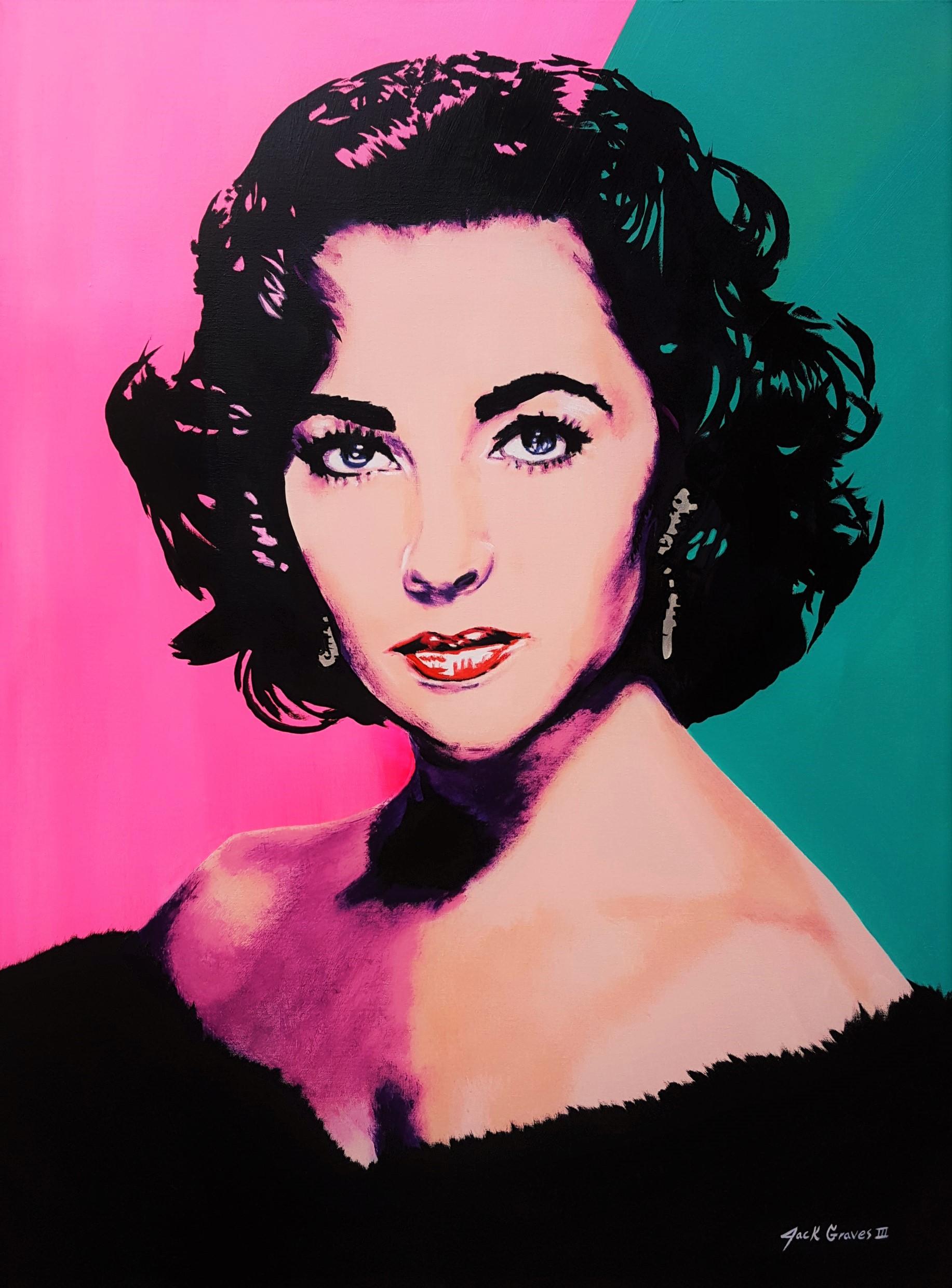 Jack Graves III Portrait Painting - Elizabeth Taylor Icon V