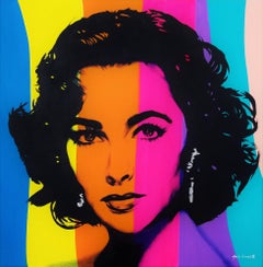 Elizabeth Taylor Icon VIII /// Contemporary Street Pop Art Actress Fashion Model