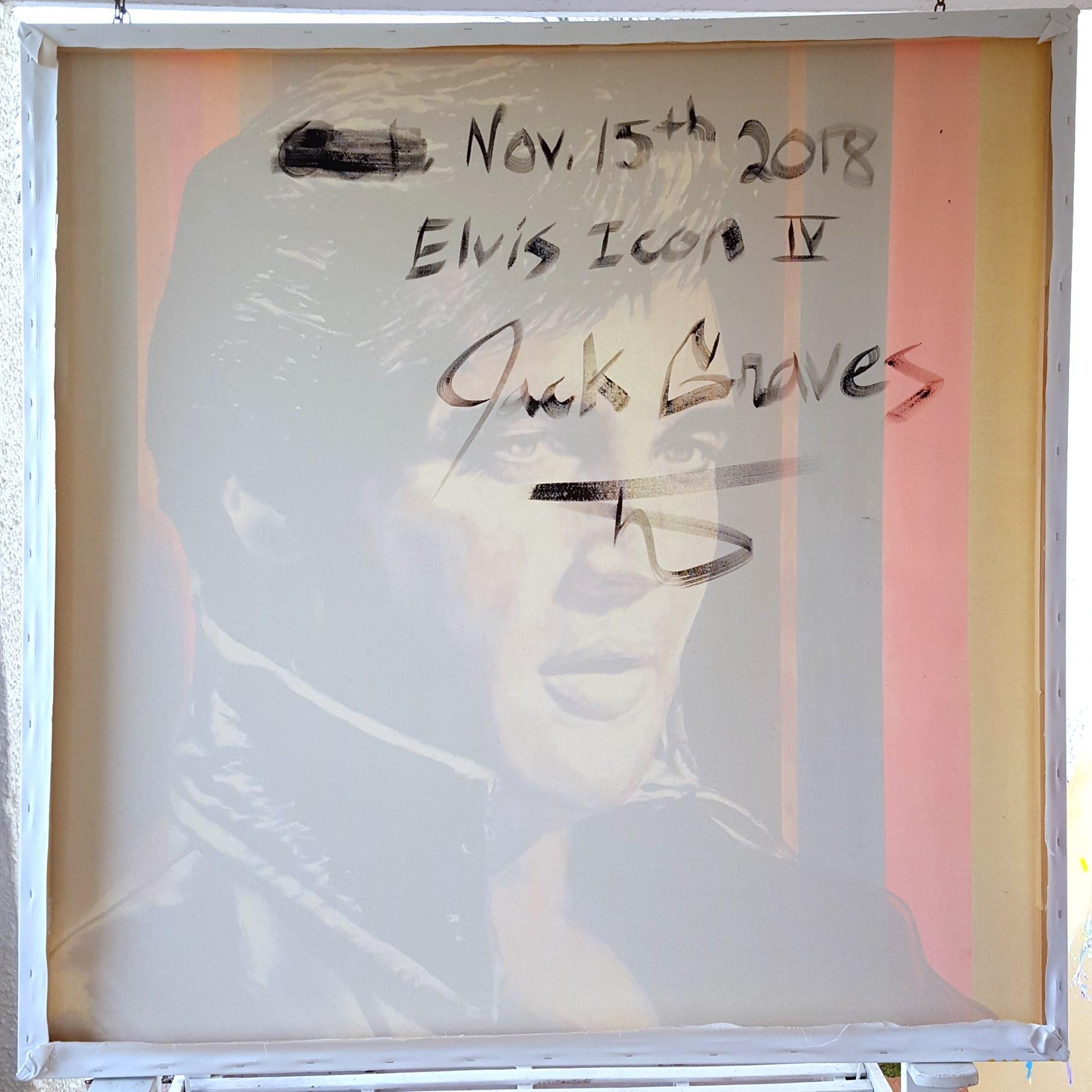Elvis Presley Icon IV /// Contemporary Street Pop Art Rock Music Portrait Modern im Angebot 8