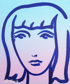 Weibliches Gesicht Icon XII /// Contemporary Pop Street Art Portrait Matisse Picasso