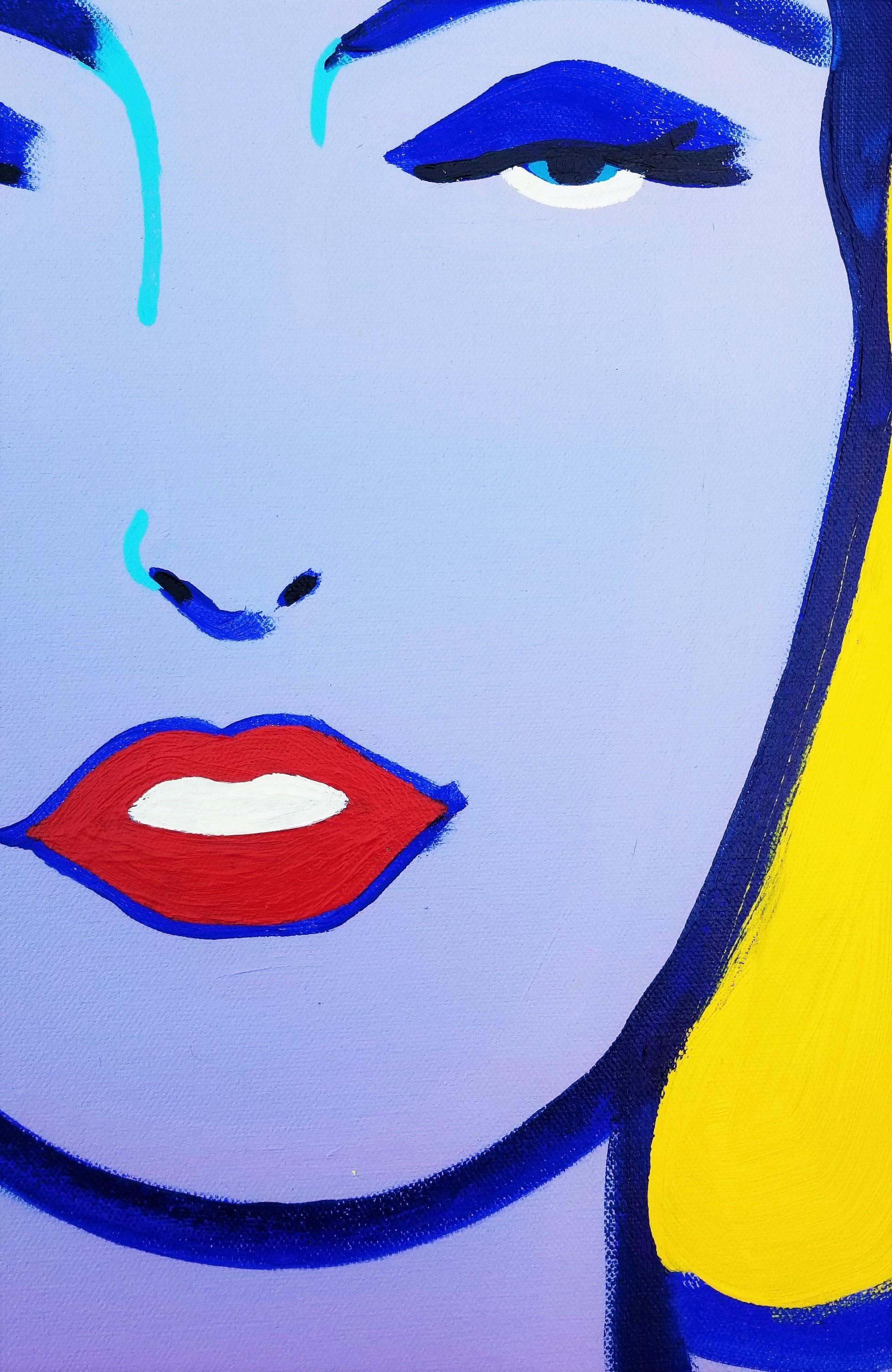 Female Face Icon XIV /// Contemporary Street Pop Art Portrait Girl Painting Art For Sale 8