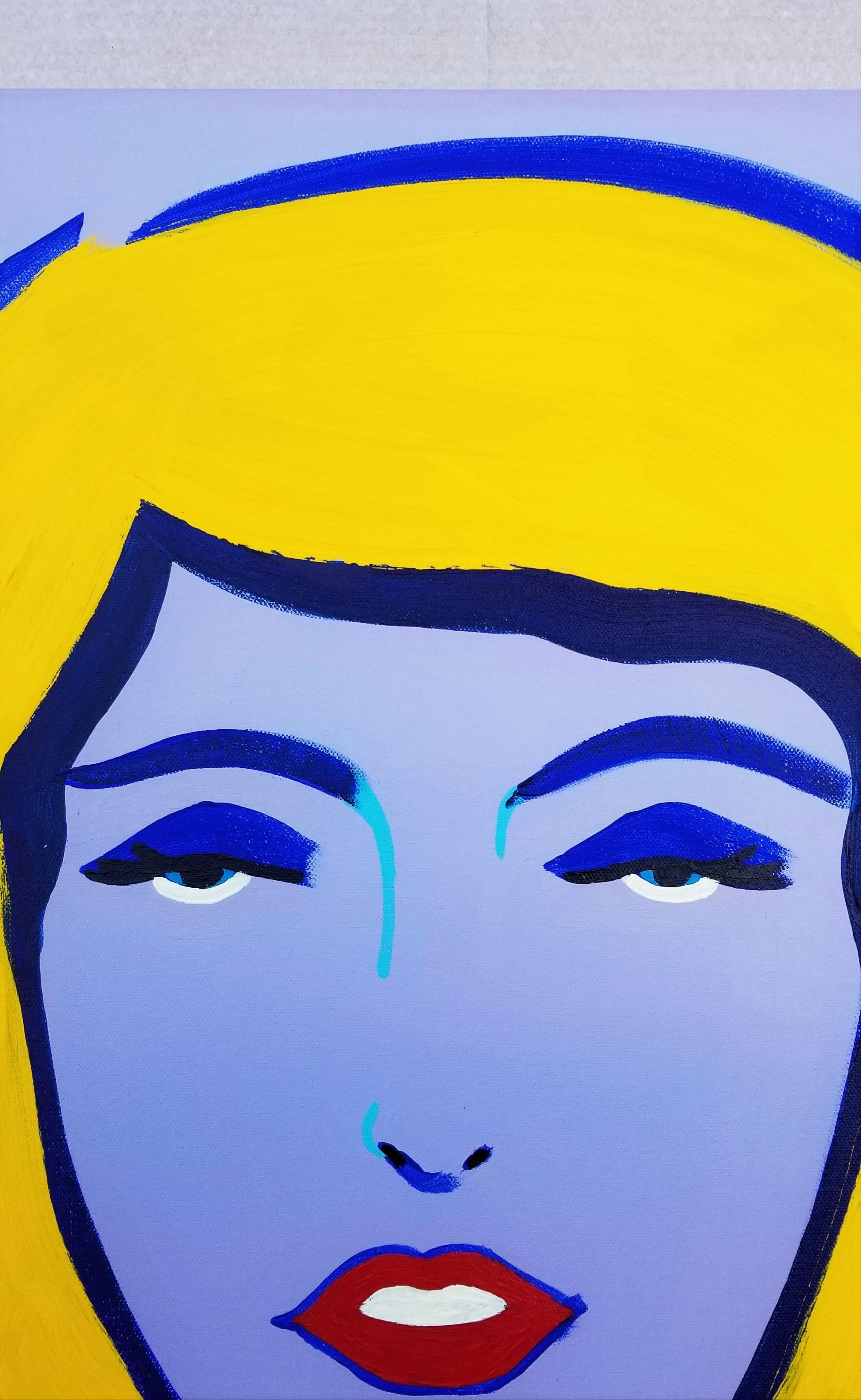 Female Face Icon XIV /// Contemporary Street Pop Art Portrait Girl Painting Art For Sale 4