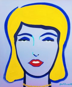 Female Face Icon XIV /// Contemporary Street Pop Art Portrait Girl Painting Art