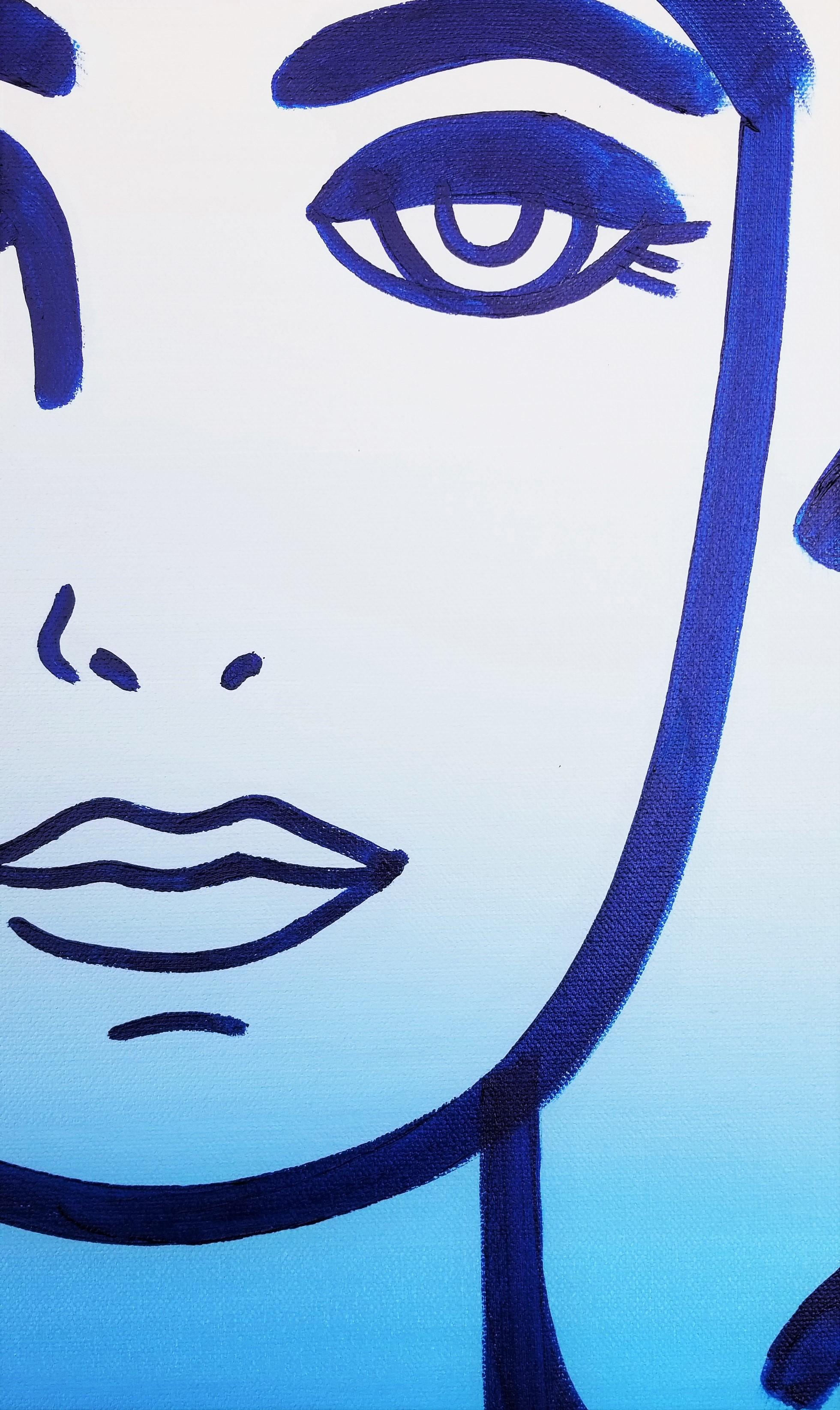 Female Face Icon XV /// Contemporary Pop Street Art Portrait Matisse Picasso For Sale 7