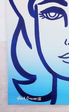 Female Face Icon XV /// Contemporary Pop Street Art Portrait Matisse Picasso