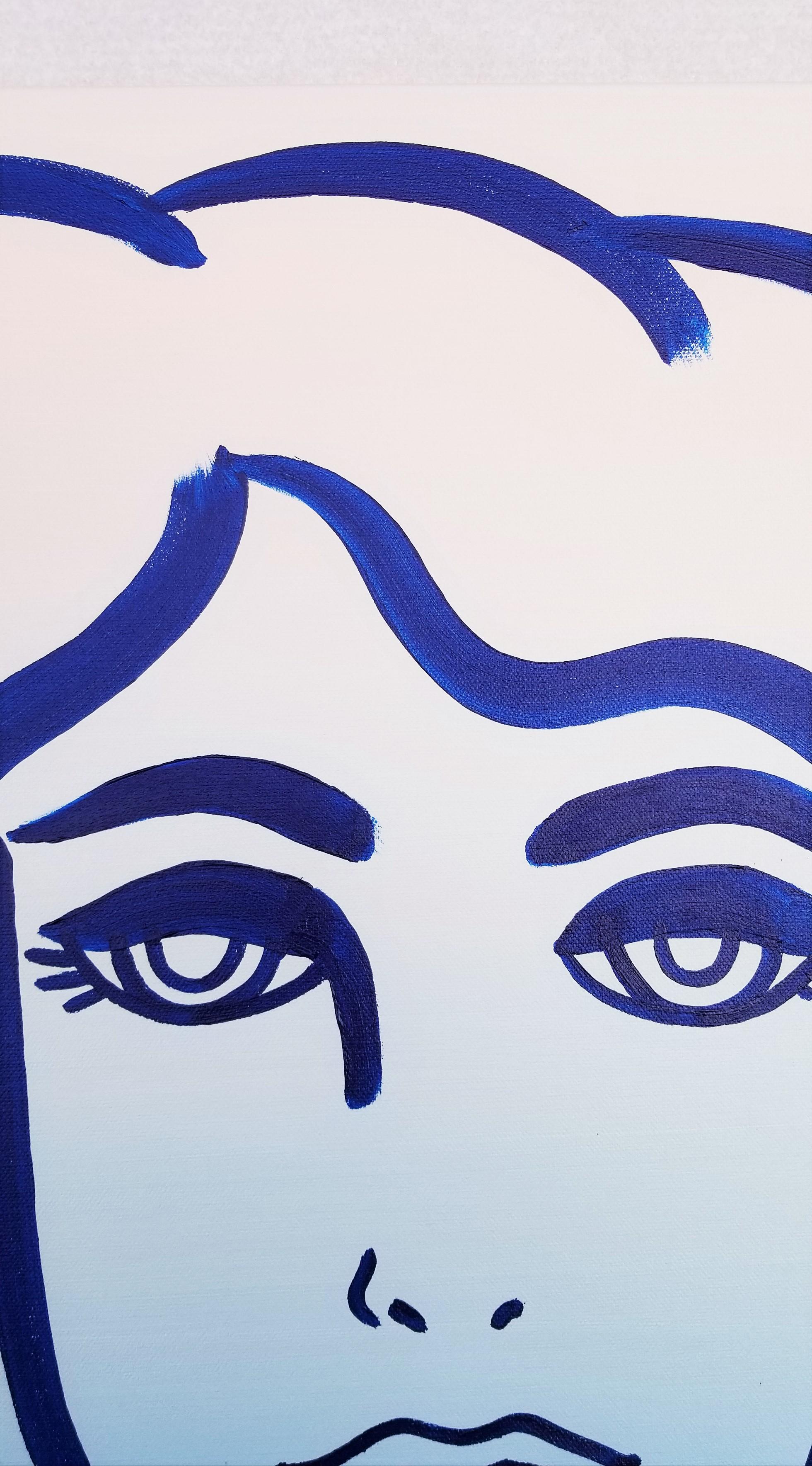 Female Face Icon XV /// Contemporary Pop Street Art Portrait Matisse Picasso For Sale 3