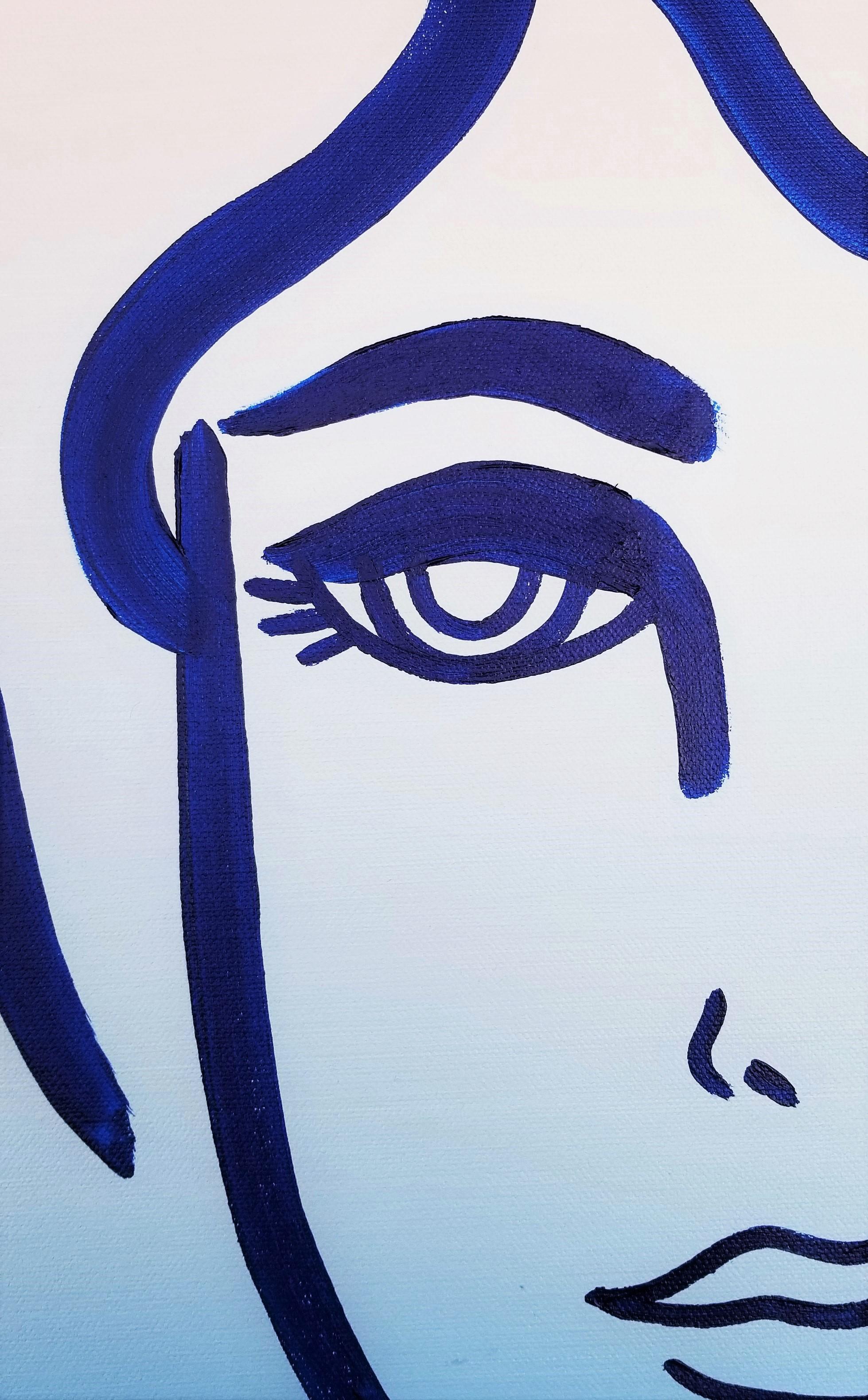 Female Face Icon XV /// Contemporary Pop Street Art Portrait Matisse Picasso For Sale 5