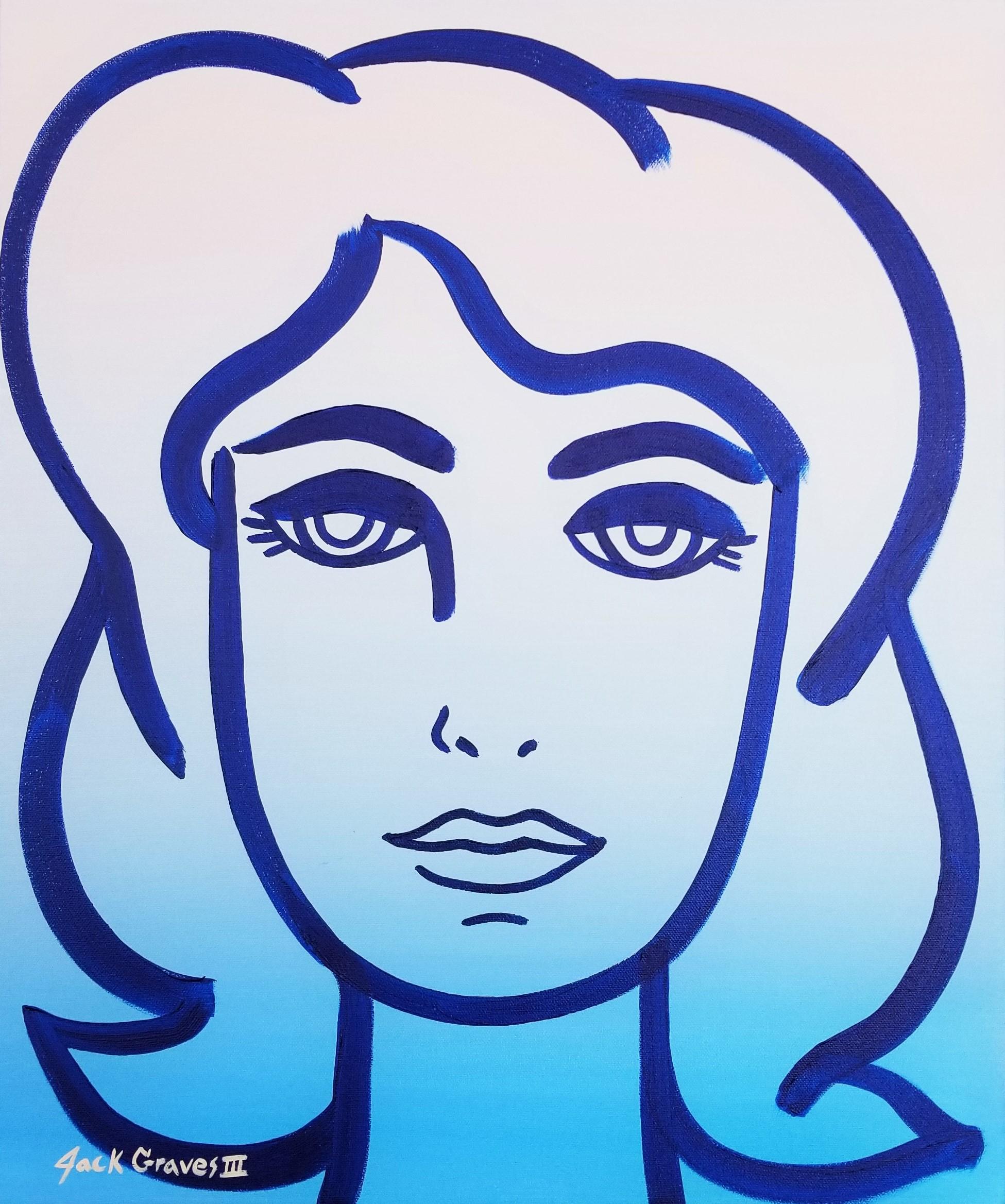 Jack Graves III Portrait Painting - Female Face Icon XV /// Contemporary Pop Street Art Portrait Matisse Picasso