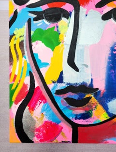 Rostro femenino XIII /// Retrato contemporáneo de Jack Graves. Pintura abstracta de Matisse