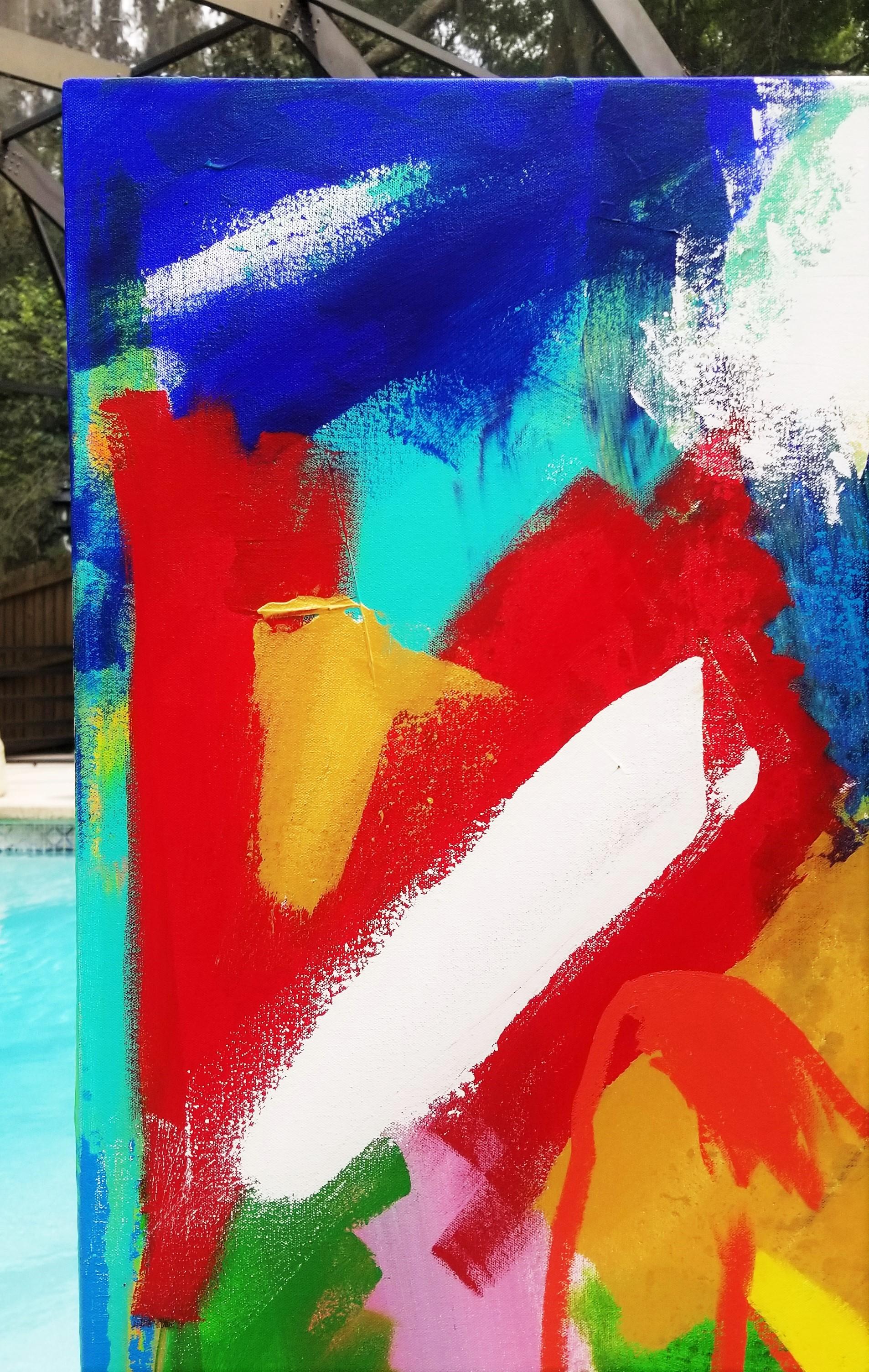 Fendi Poolside (Rosie Huntington-Whiteley) /// Contemporary Street Pop Art Model (Zeitgenössisch), Painting, von Jack Graves III